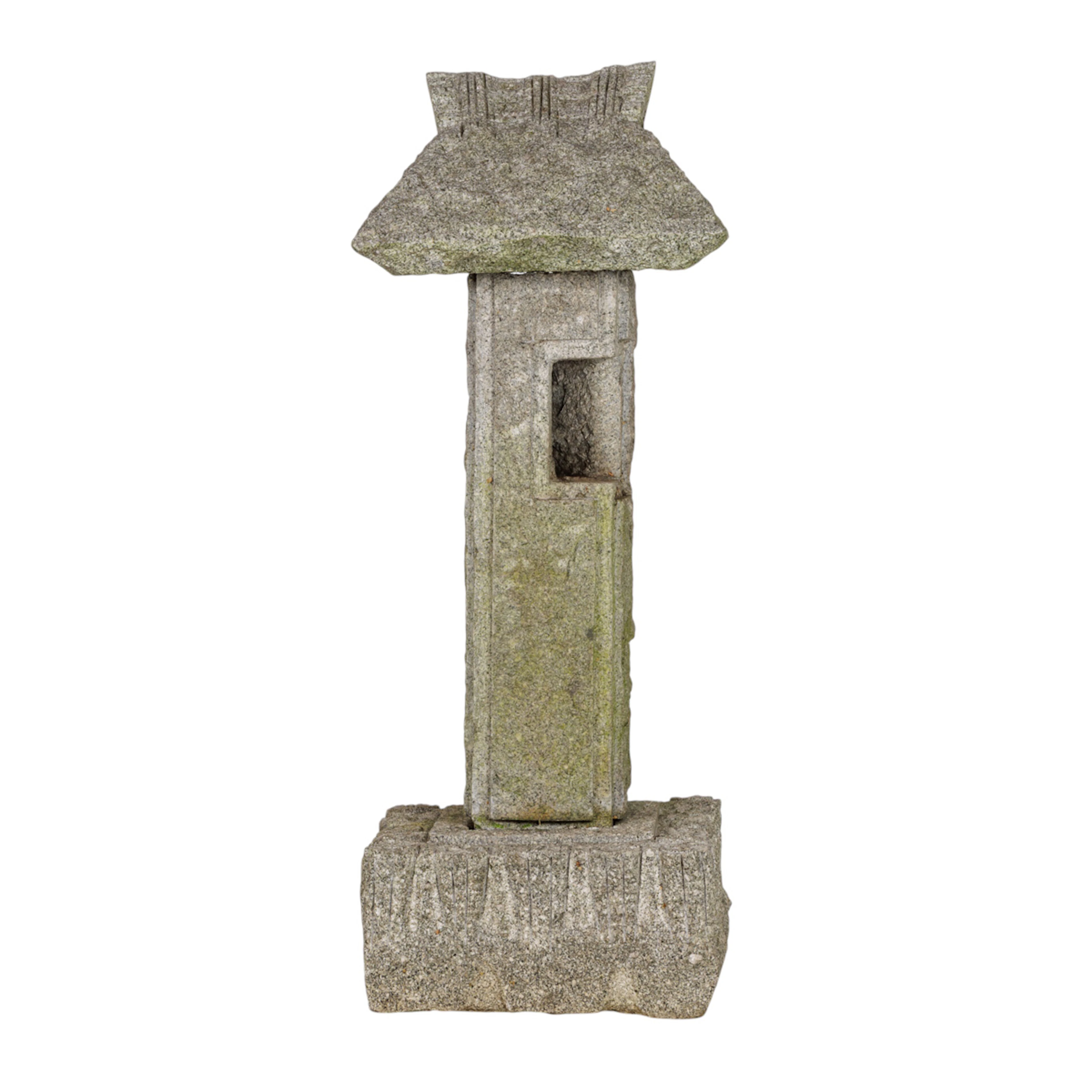 Japanese granite garden lantern