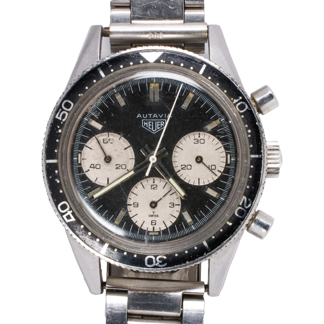 A Heuer Autavia Jochen stainless steel watch