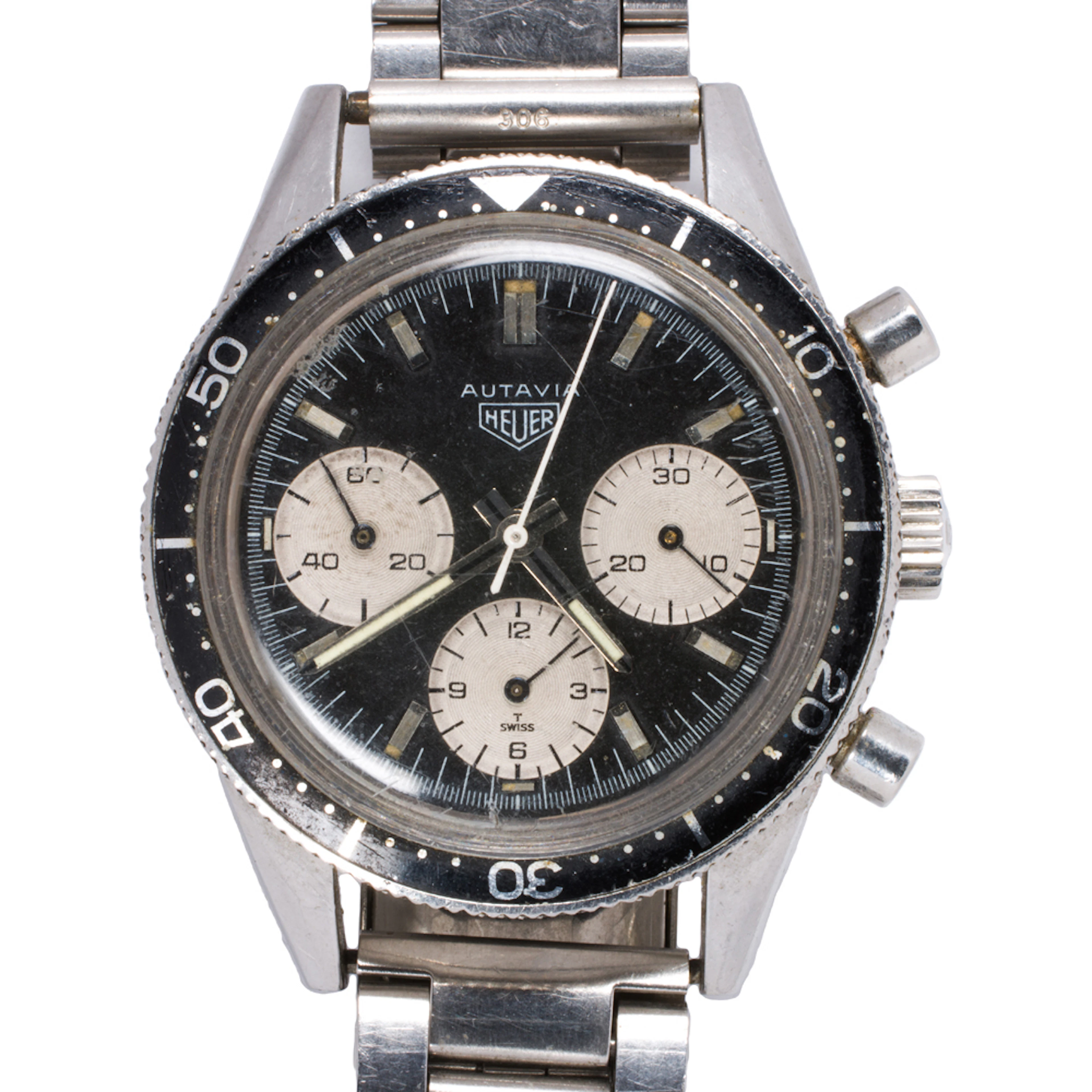 A Heuer Autavia Jochen stainless steel watch