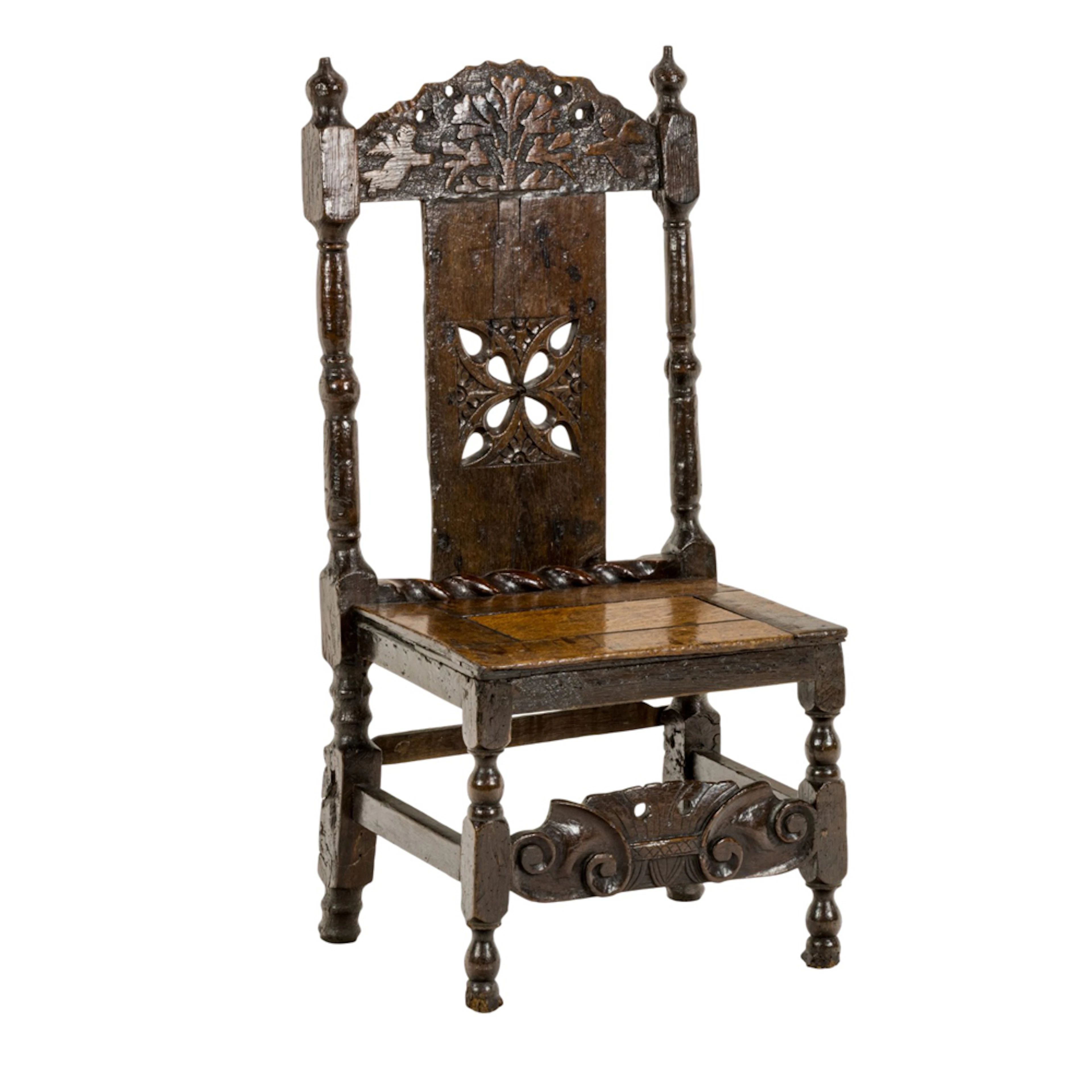 An English Charles I wainscot chair