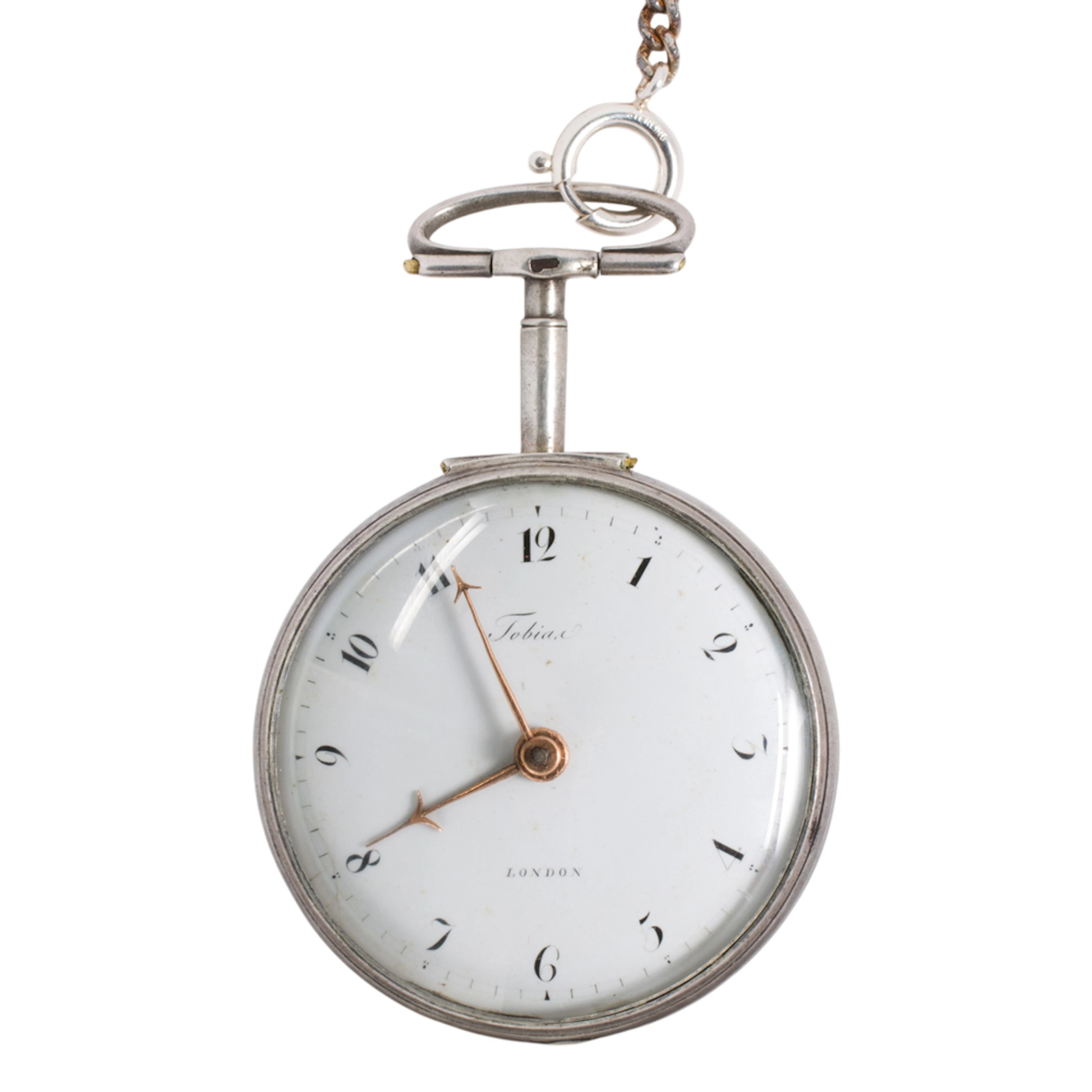 A Tobias silver pocket watch