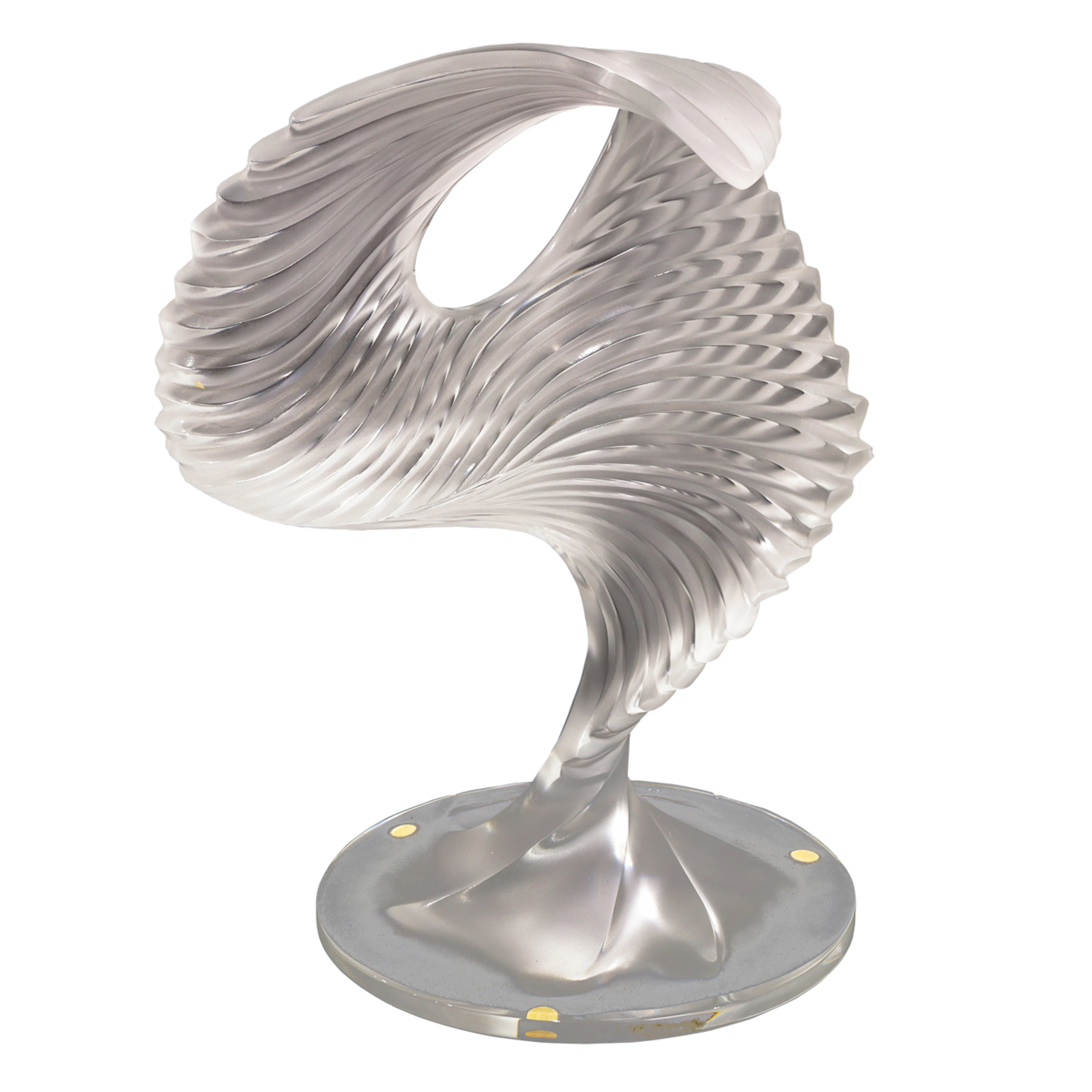 A Lalique glass Trophee sculpture designed by Marie Claude Lalique