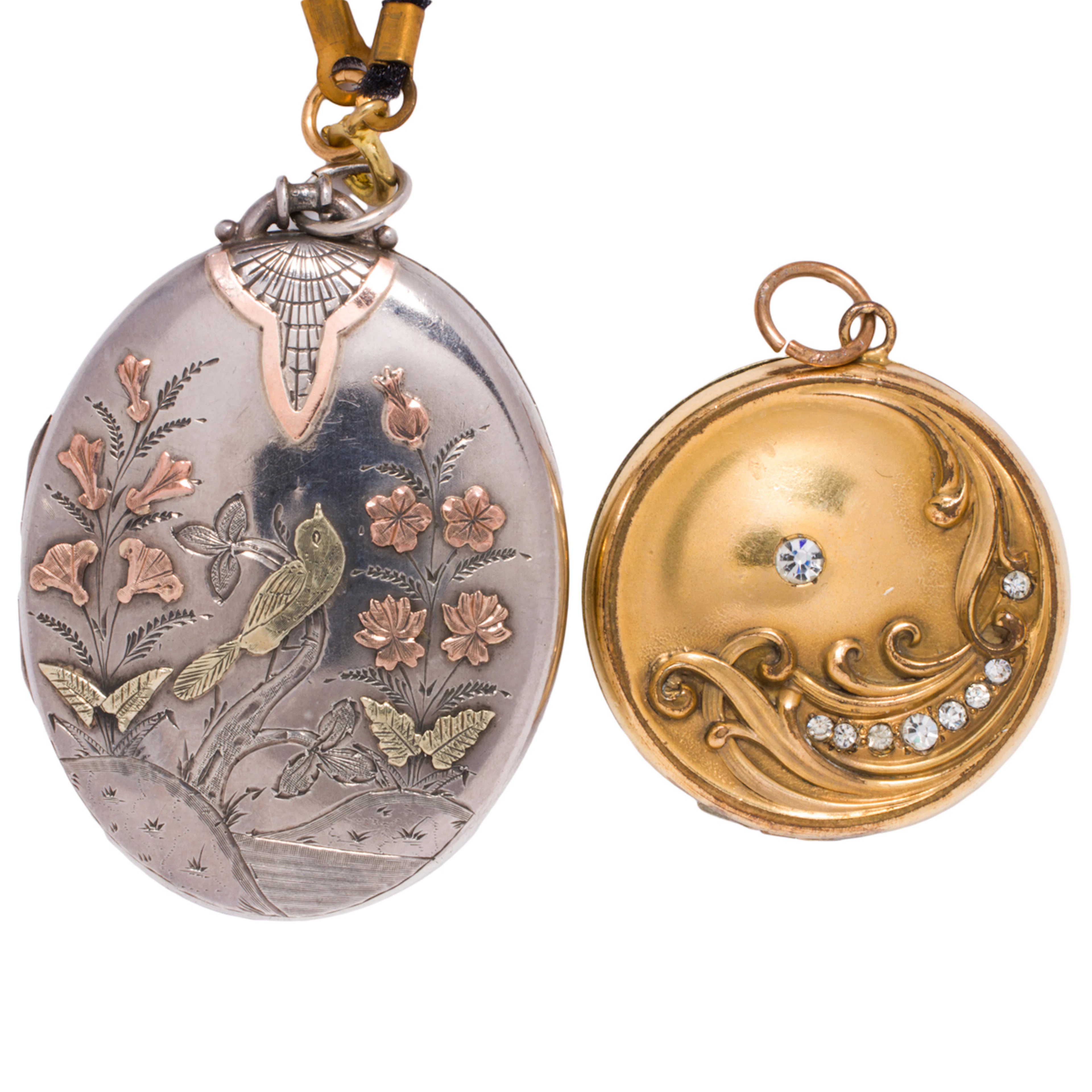 Two antique lockets