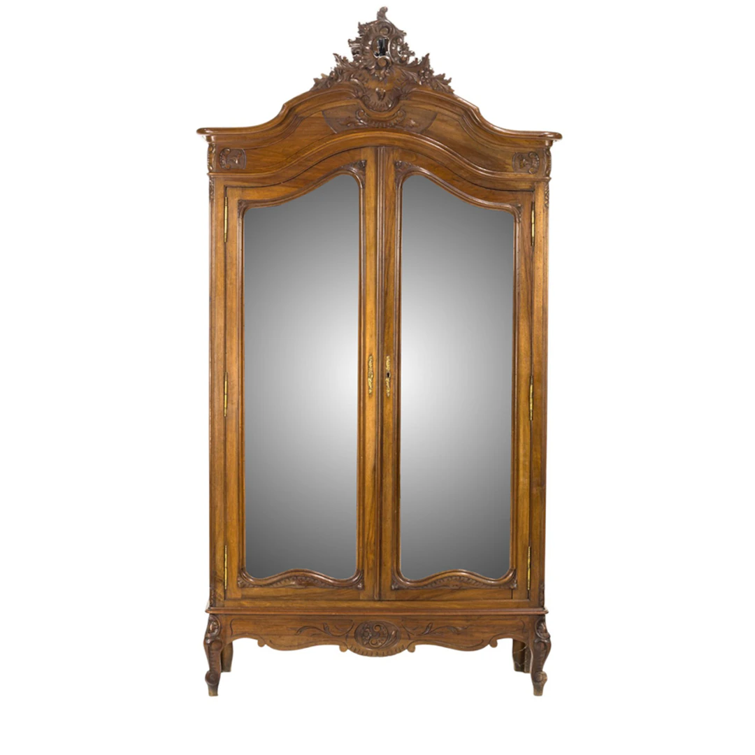 A Rococo style linen press