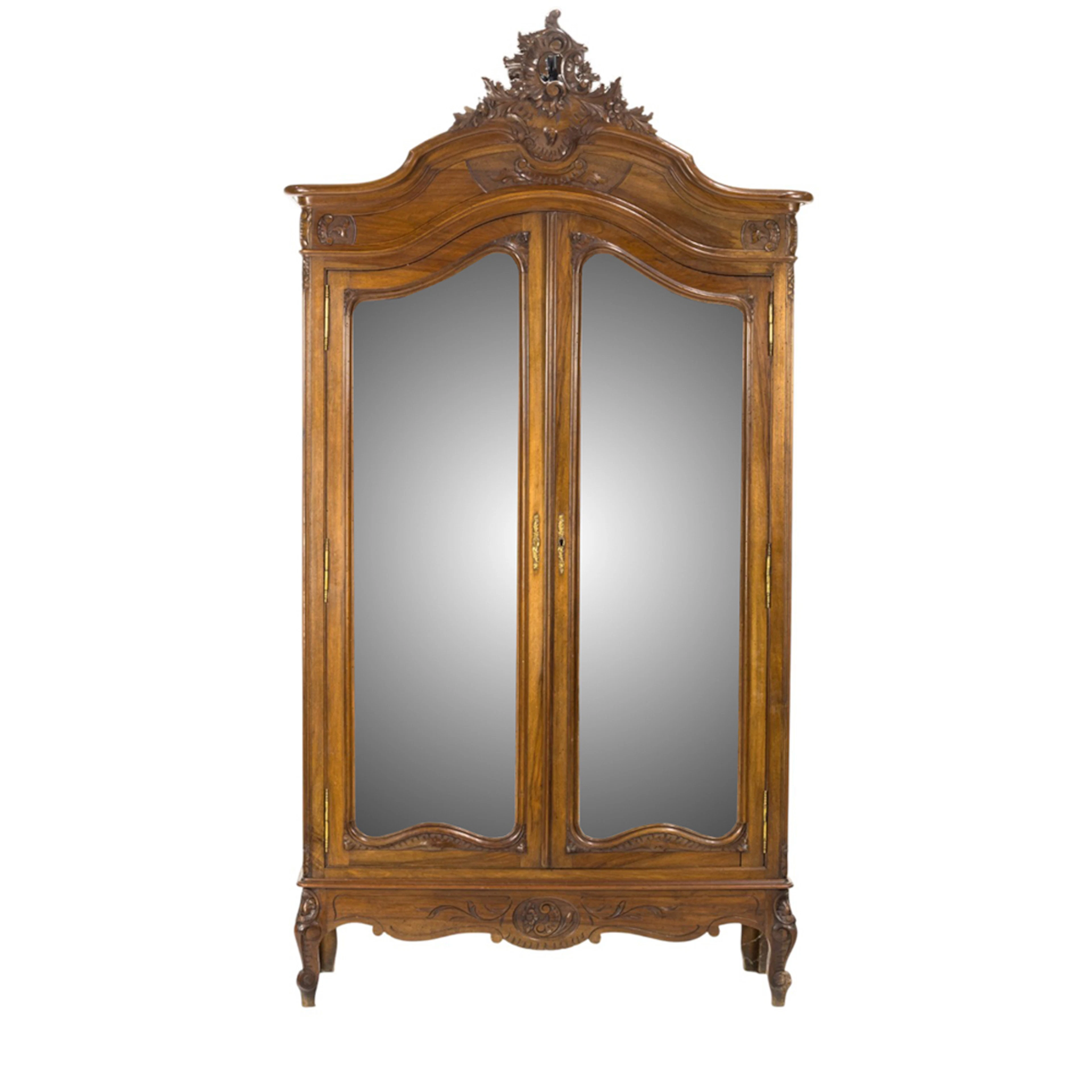 A Rococo style linen press