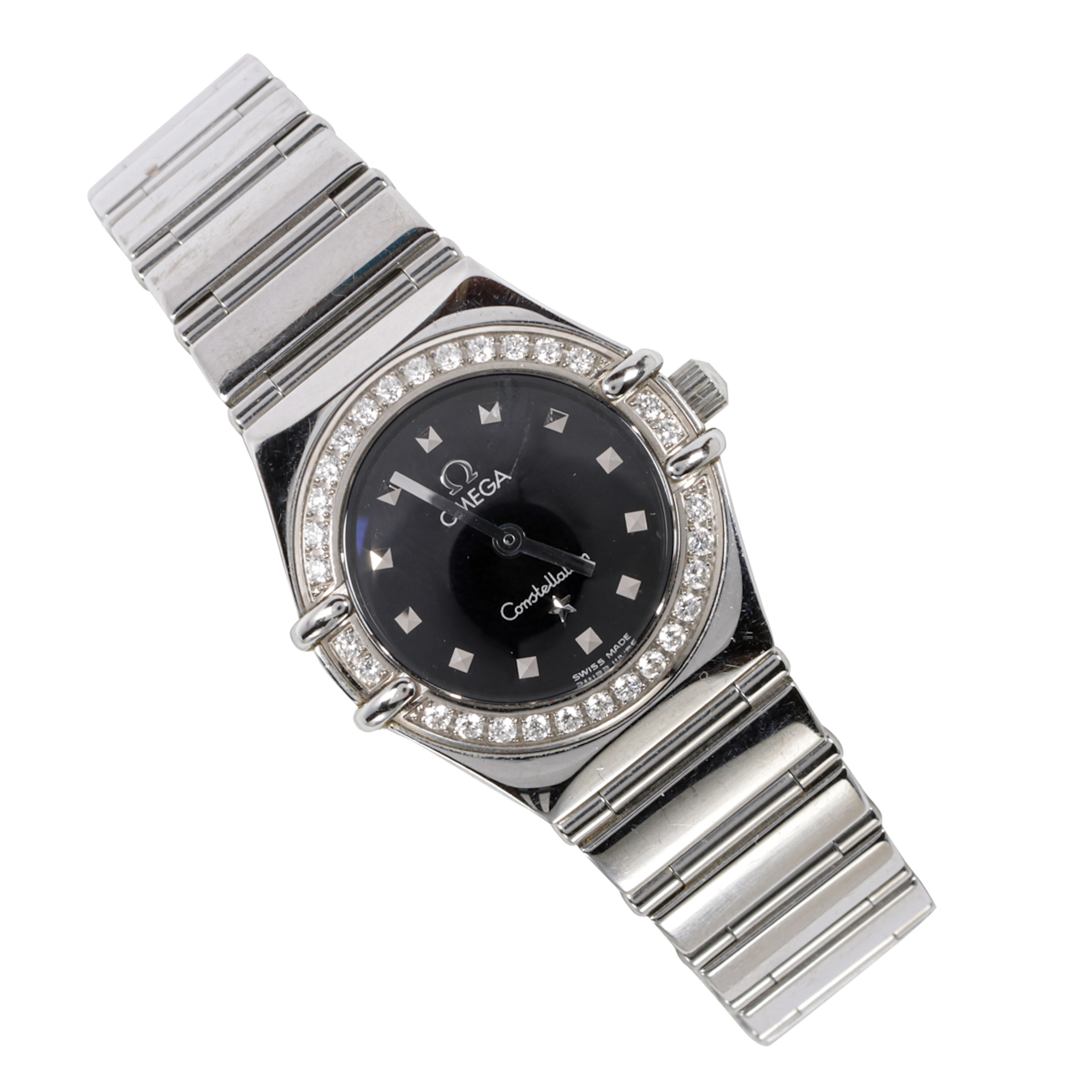 An Omega Constellation' My Choice' stainless steel ladies wristwatch