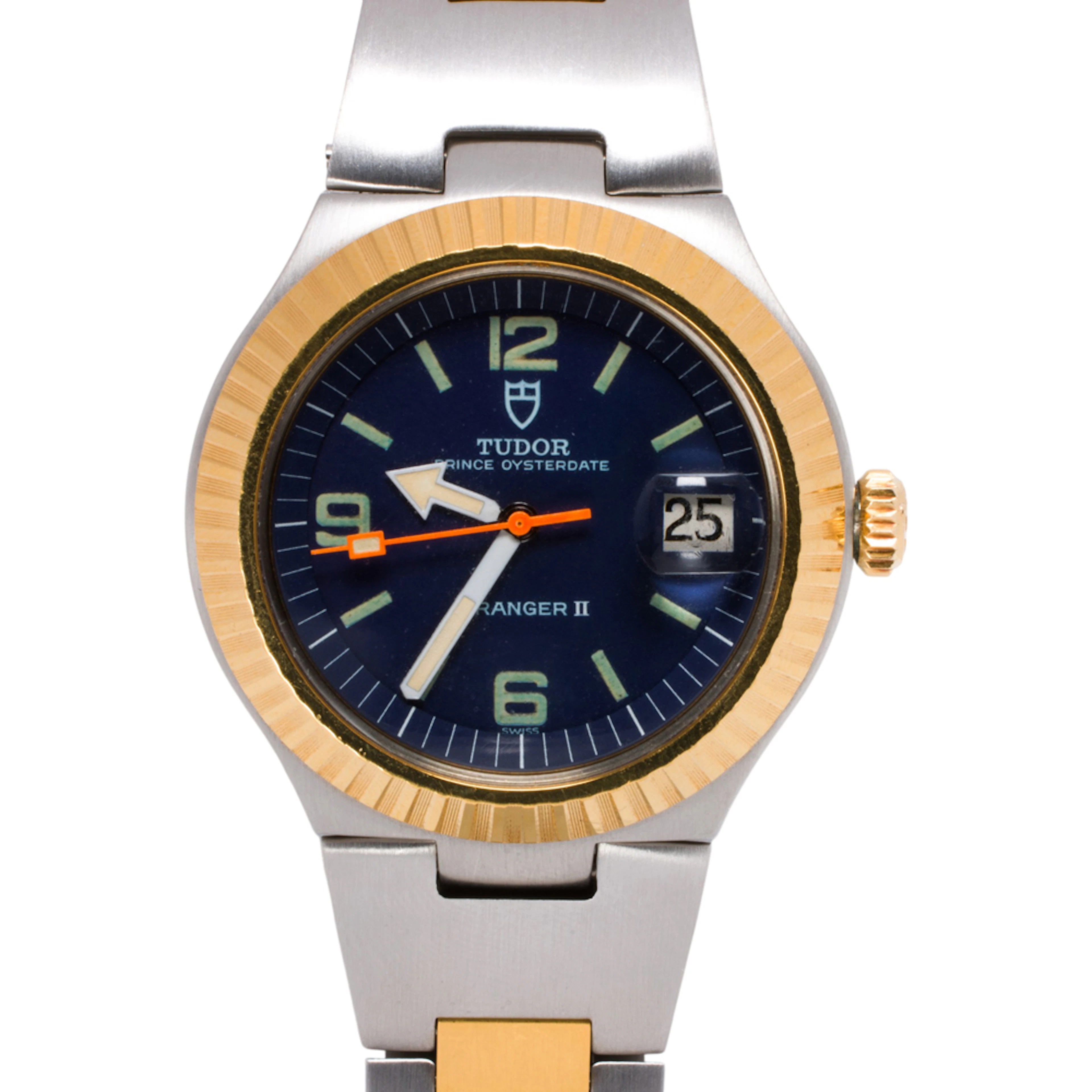 A 1970s Tudor Ranger II movement 14k gold and stainless steel watch