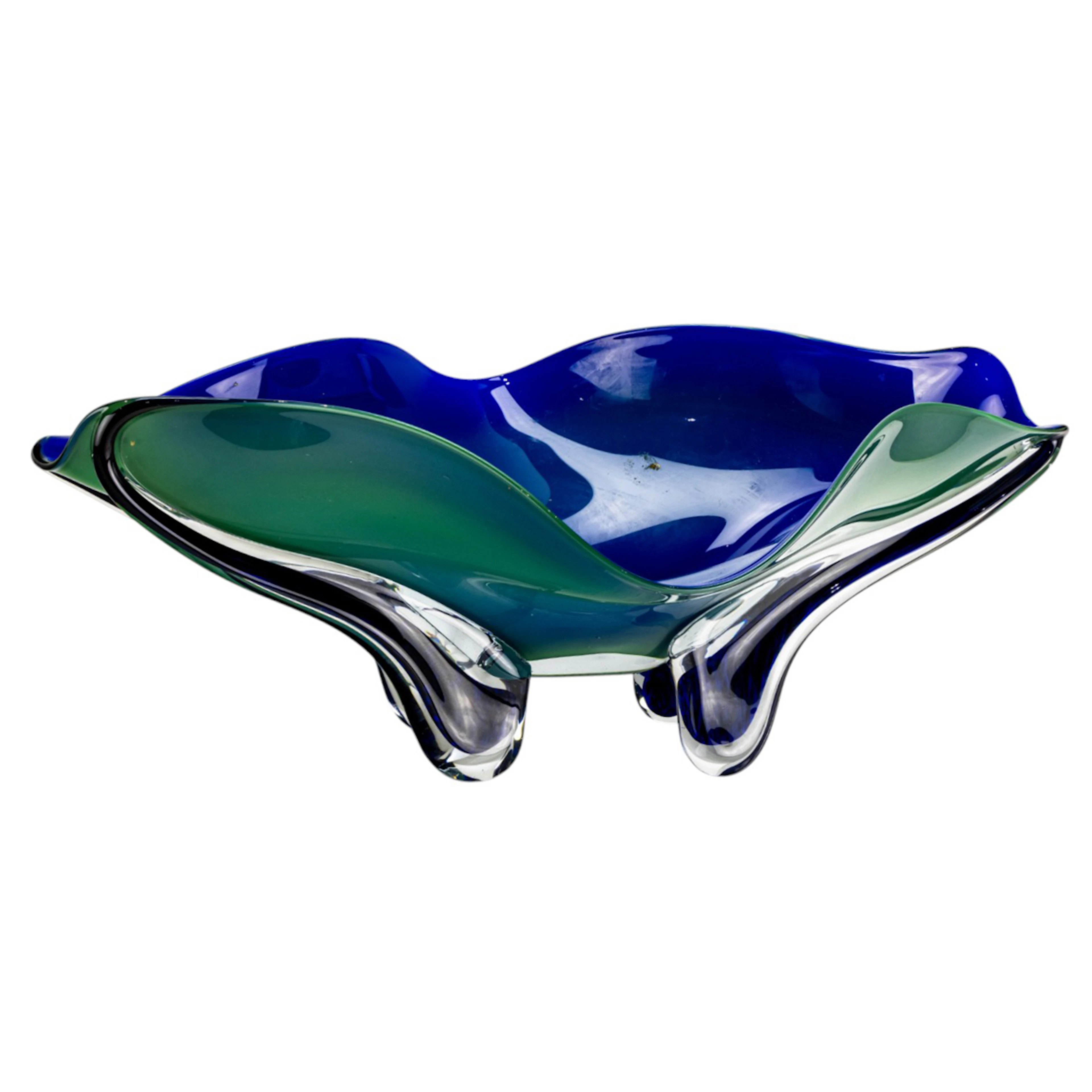 An Ed Branson glass center bowl