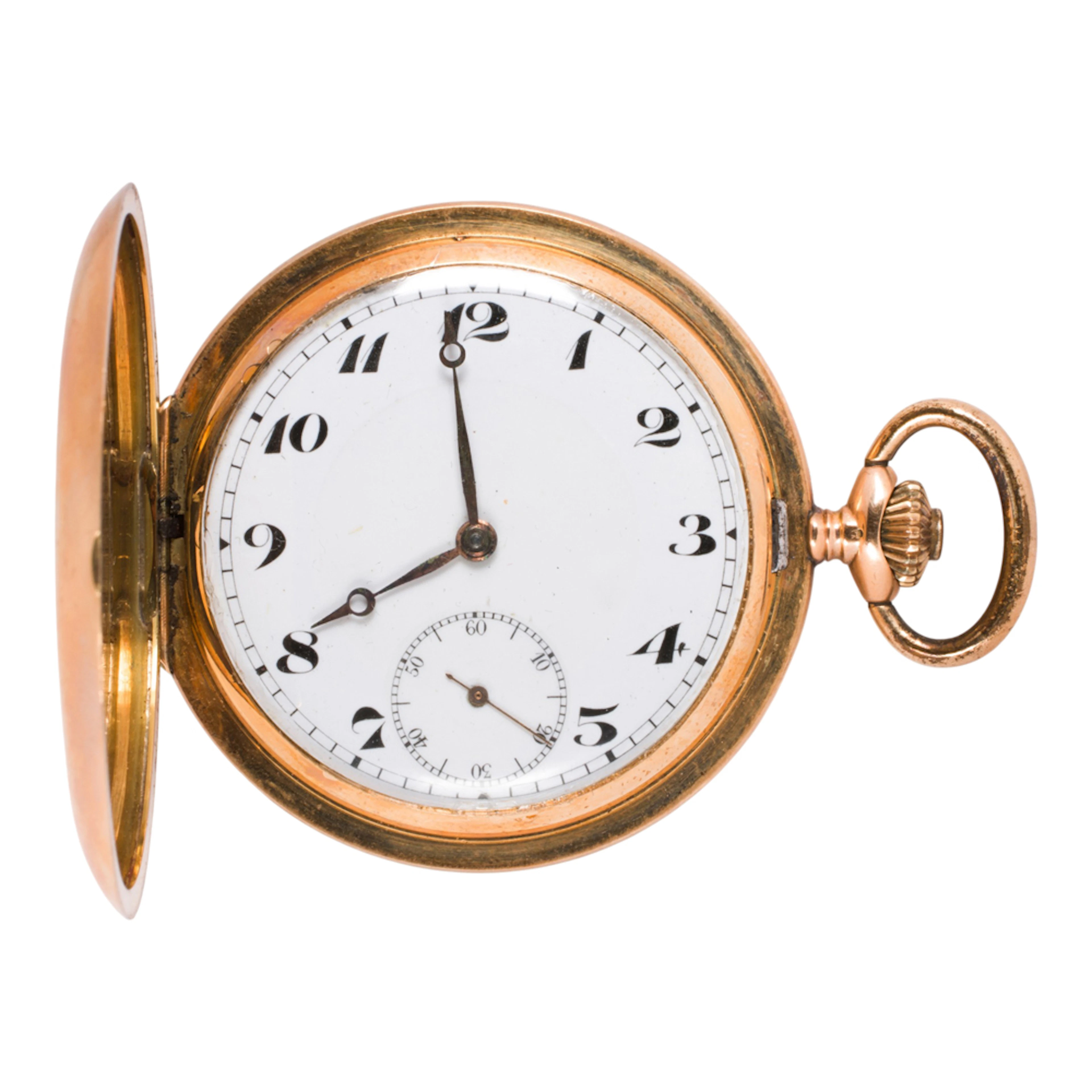 A 14k gold pocket watch