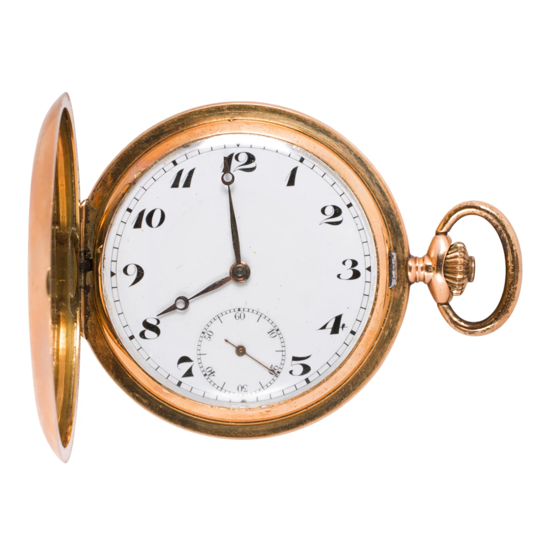 A 14k gold pocket watch