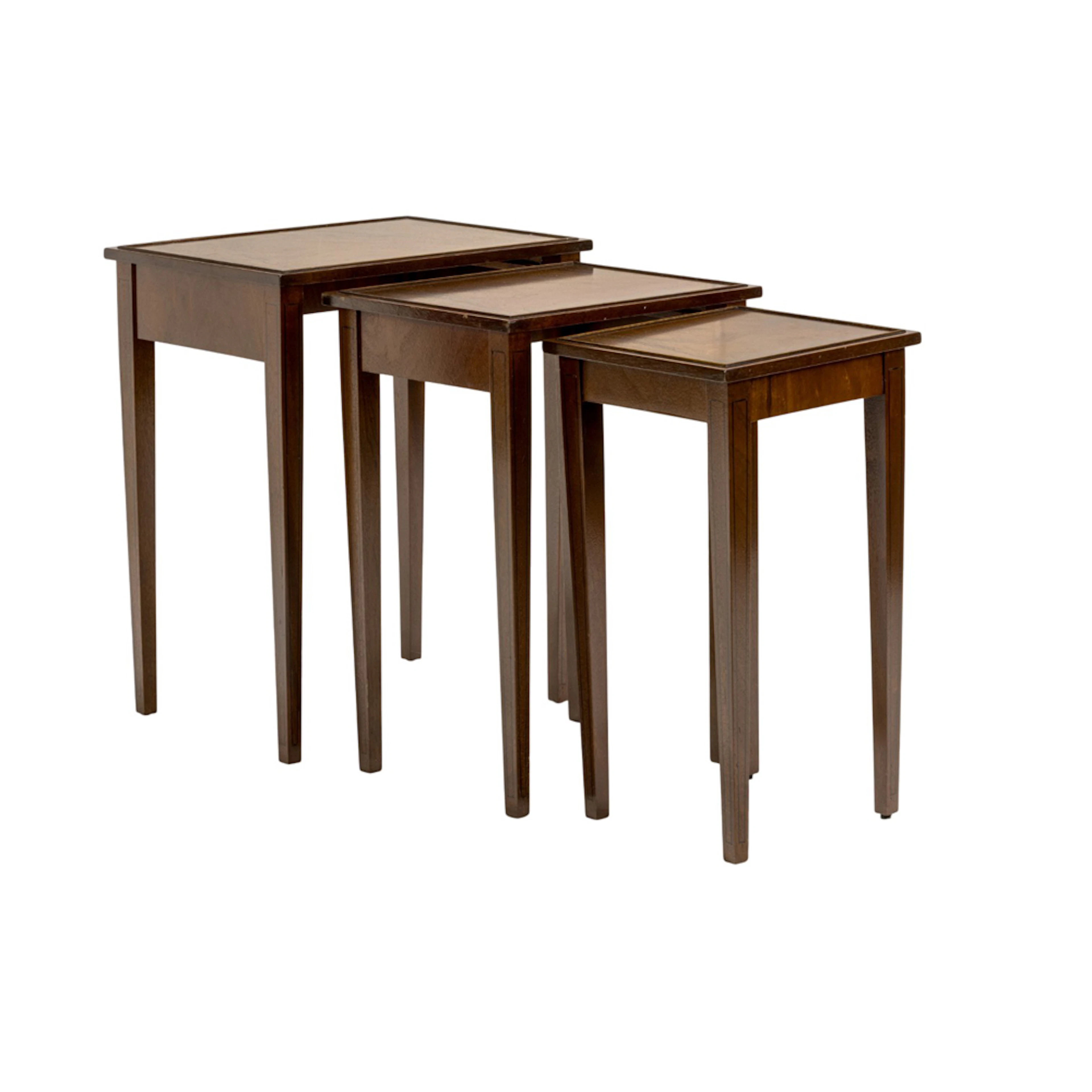 A group of Regency style nesting tables