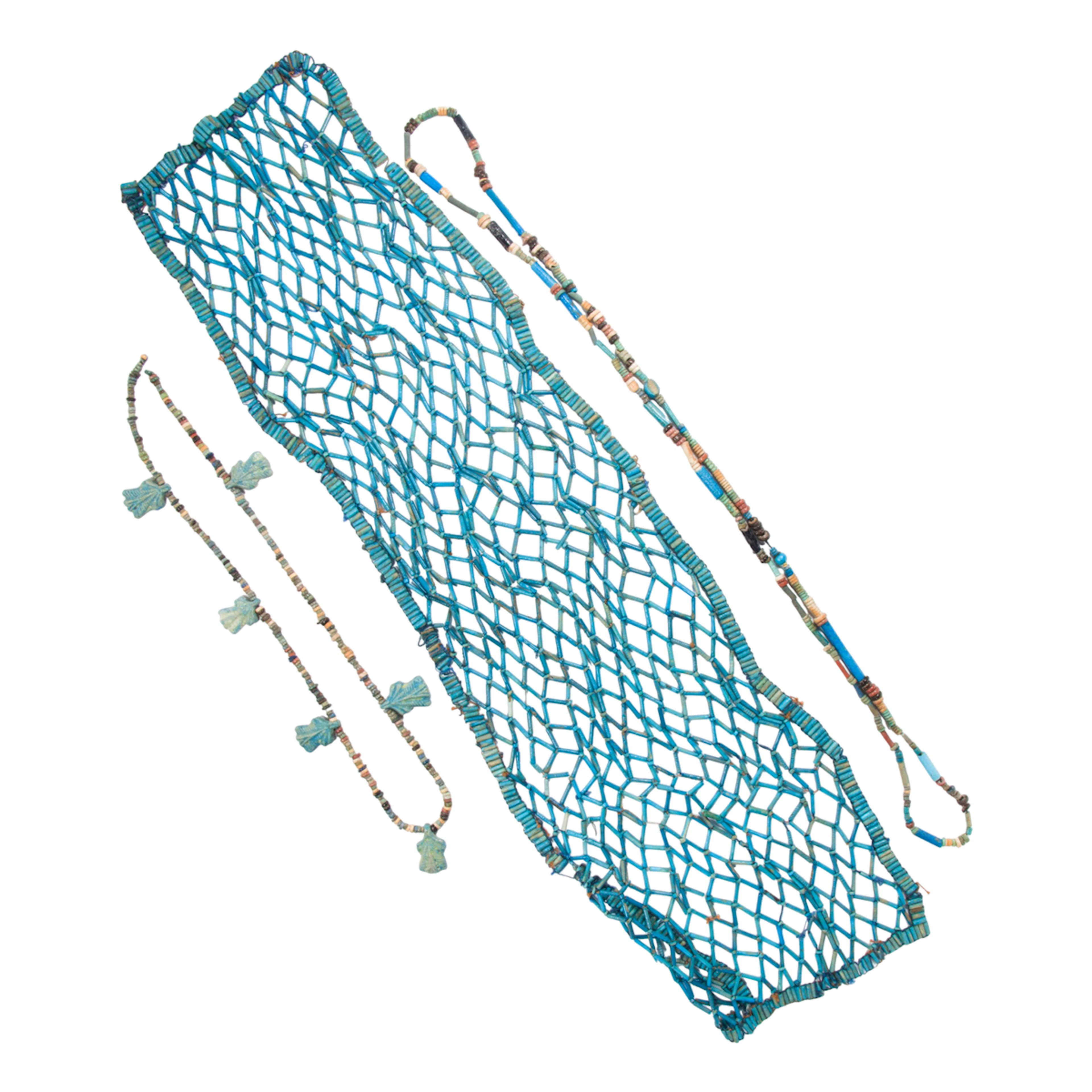 A group of beaded jewelry