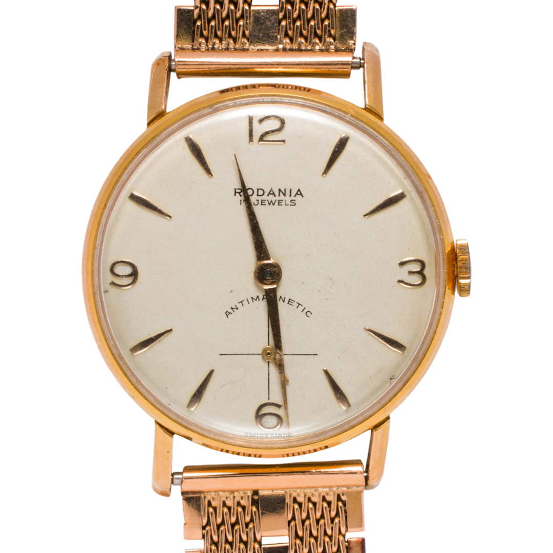 A Rodania stainless steel and gold watch