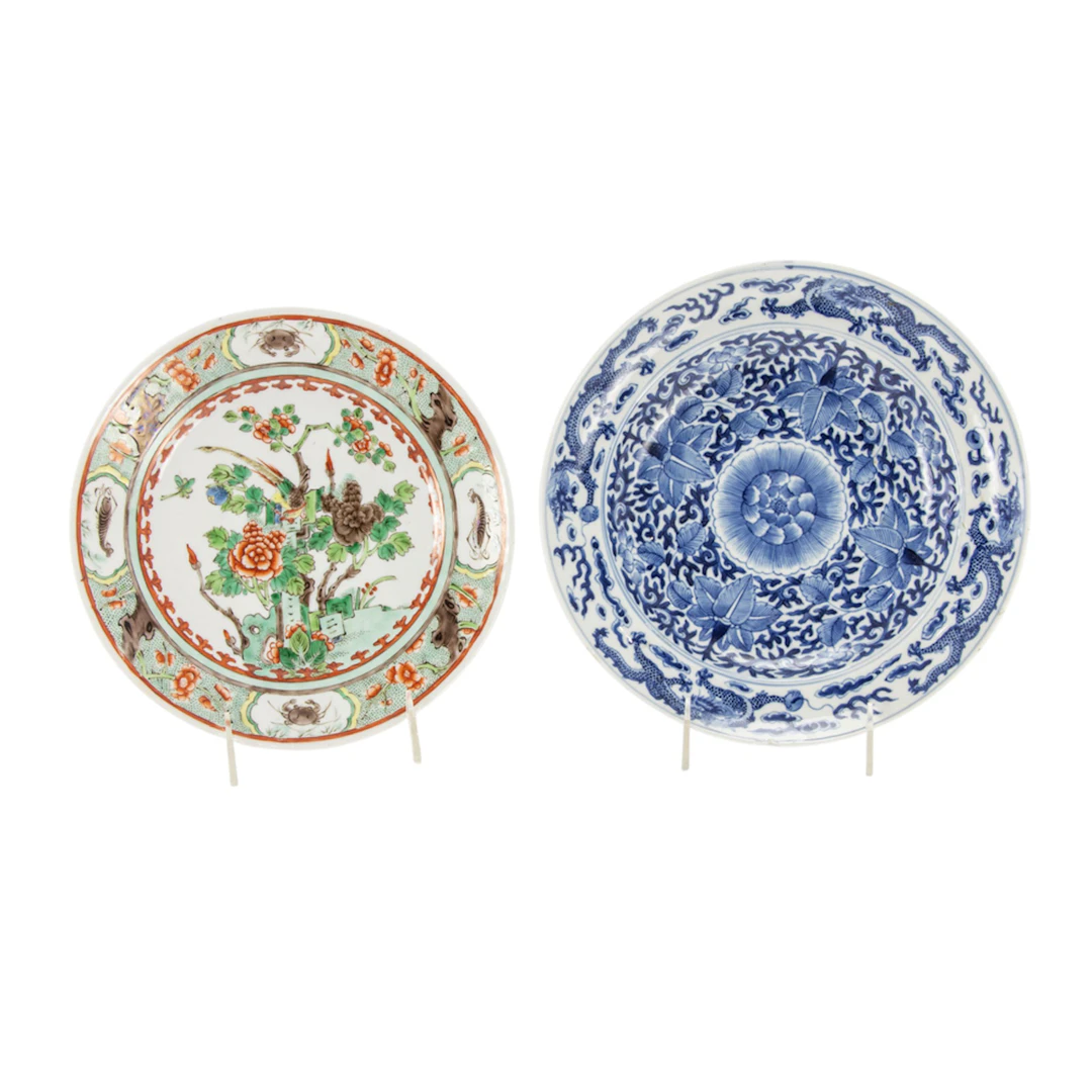 (lot of 2) Chinese porcelain dishes