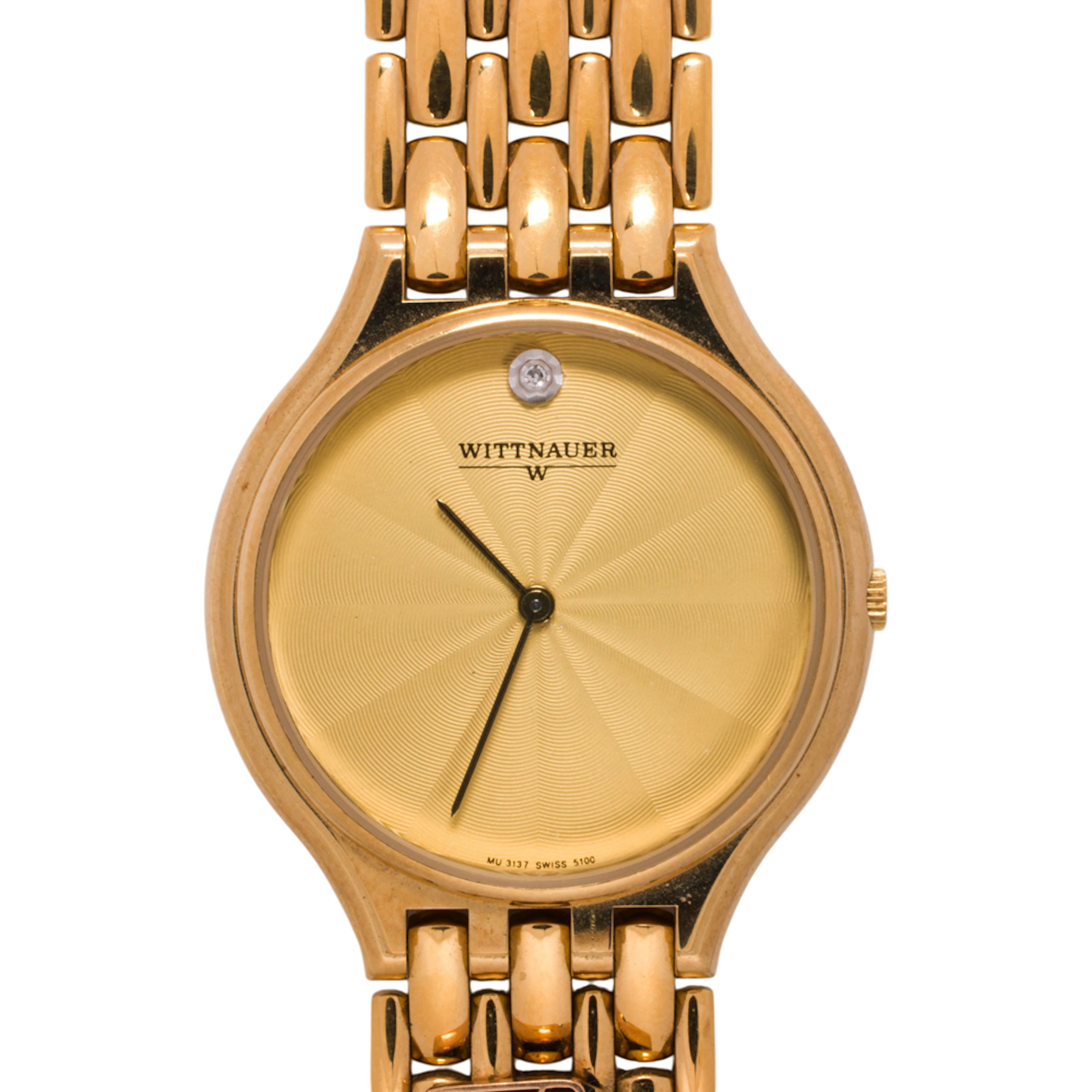 A Wittnauer gold plated steel watch