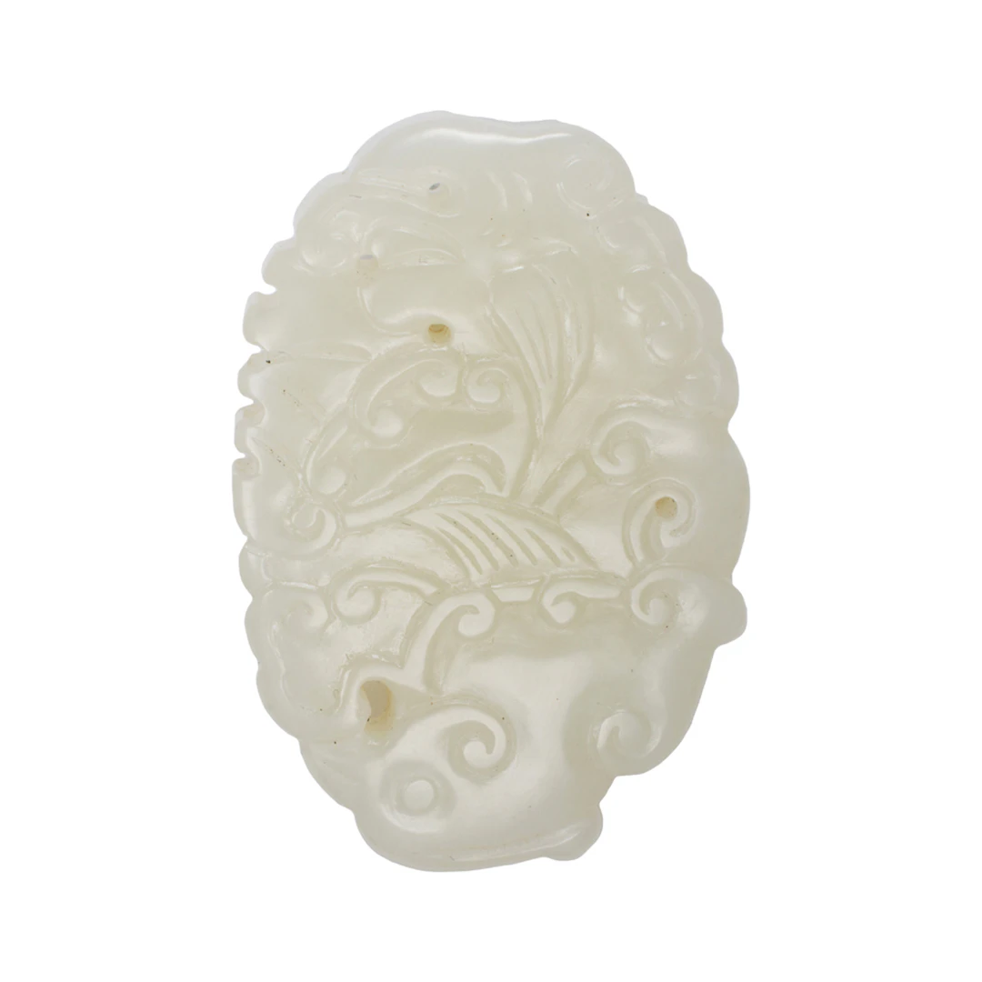 A Chinese white jade pendant