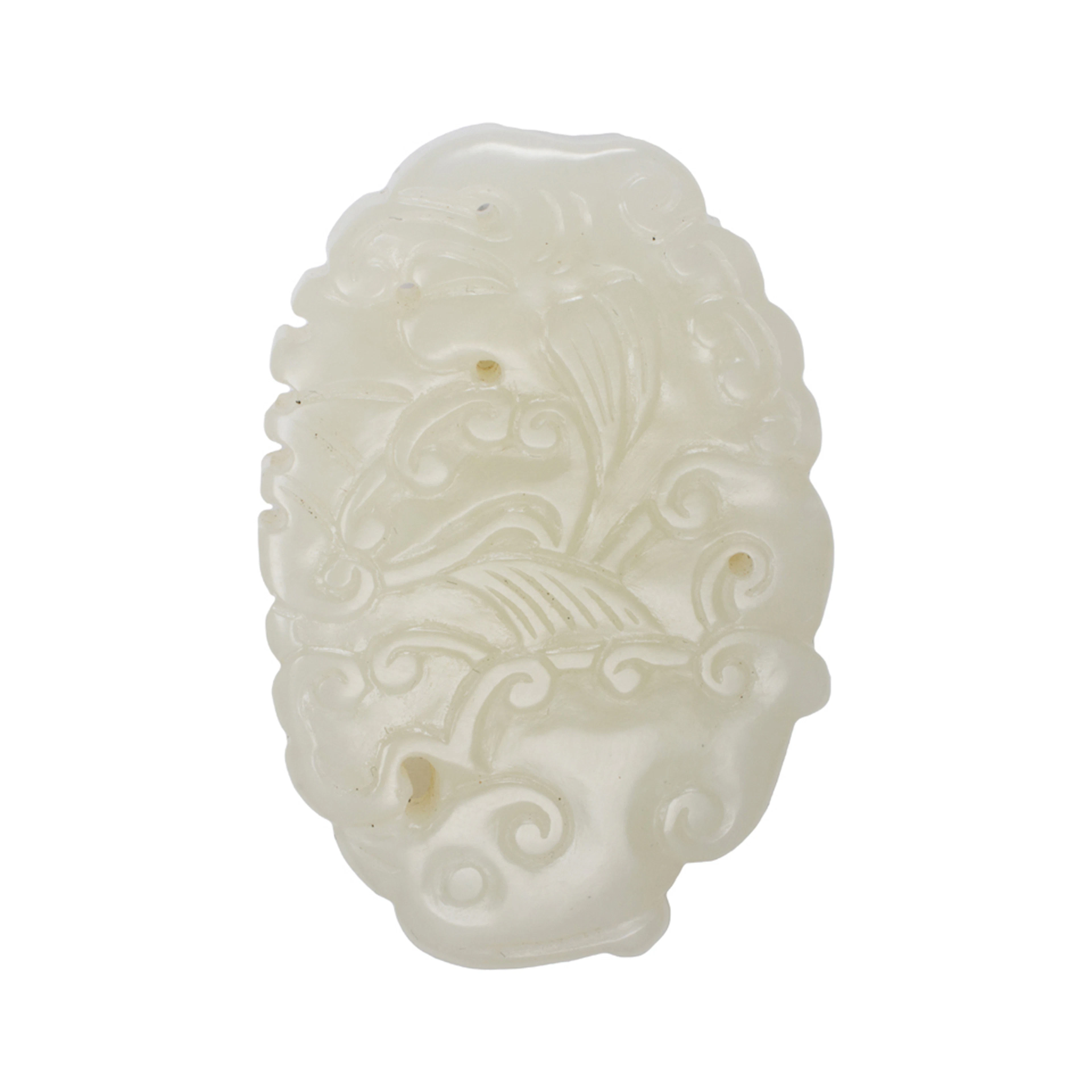 A Chinese white jade pendant