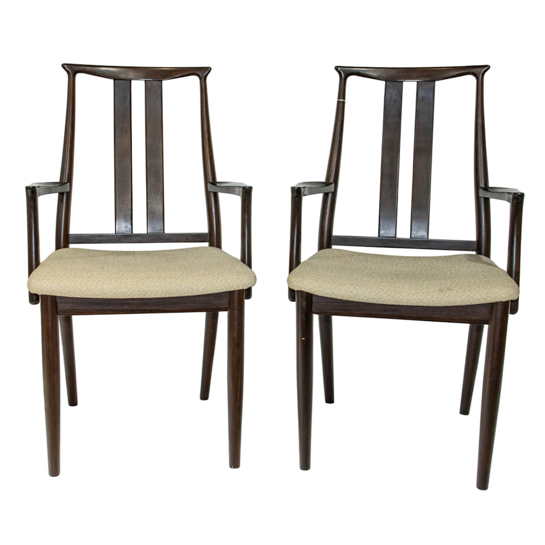 A pair of Philippine Danish Overseas Furniture (DOF) solid mahogany