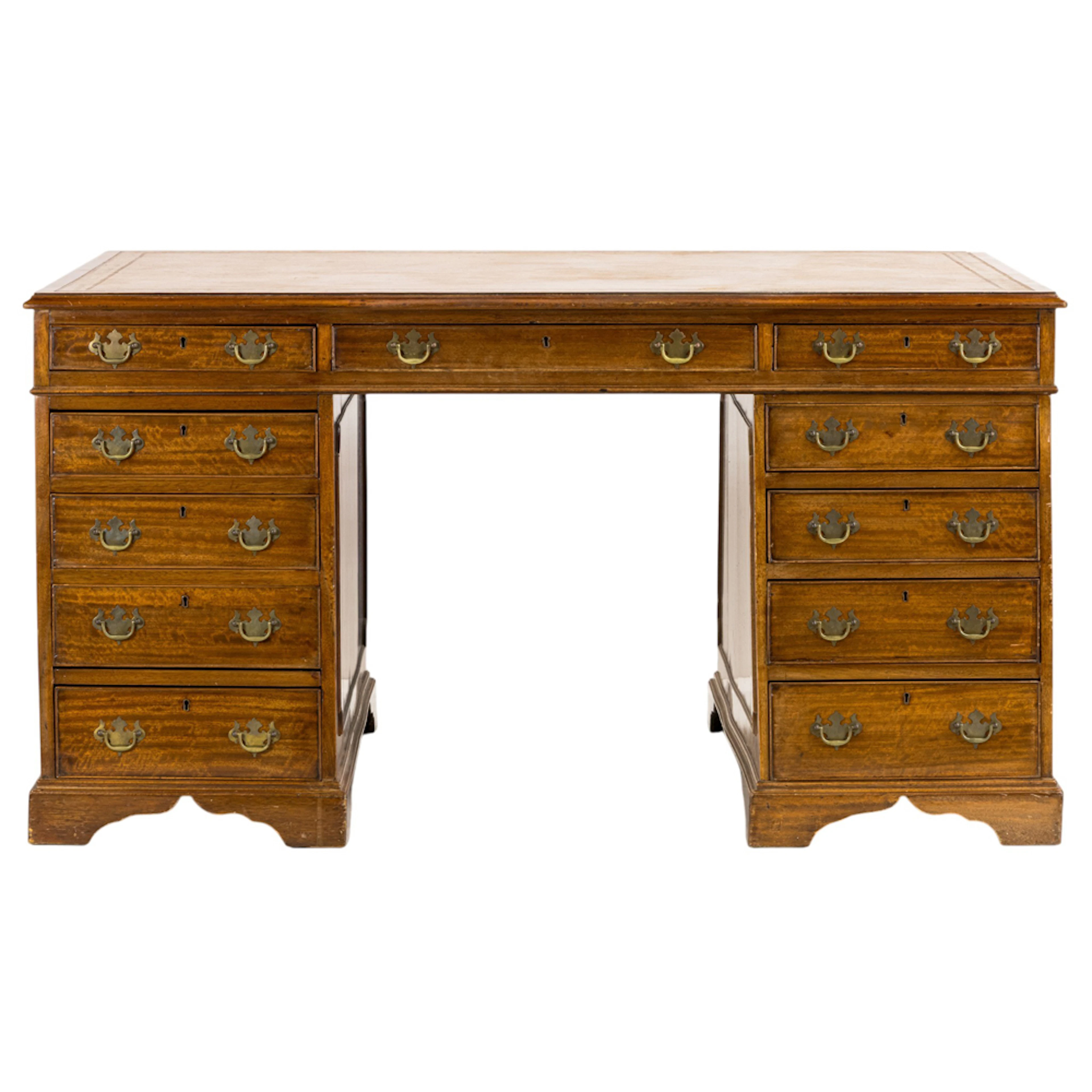 A George III mahogany partners desk