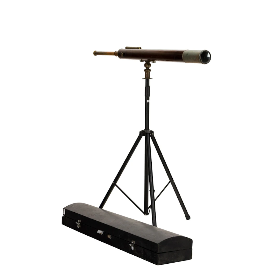 An English mahogany and brass celestial and maritime telescope