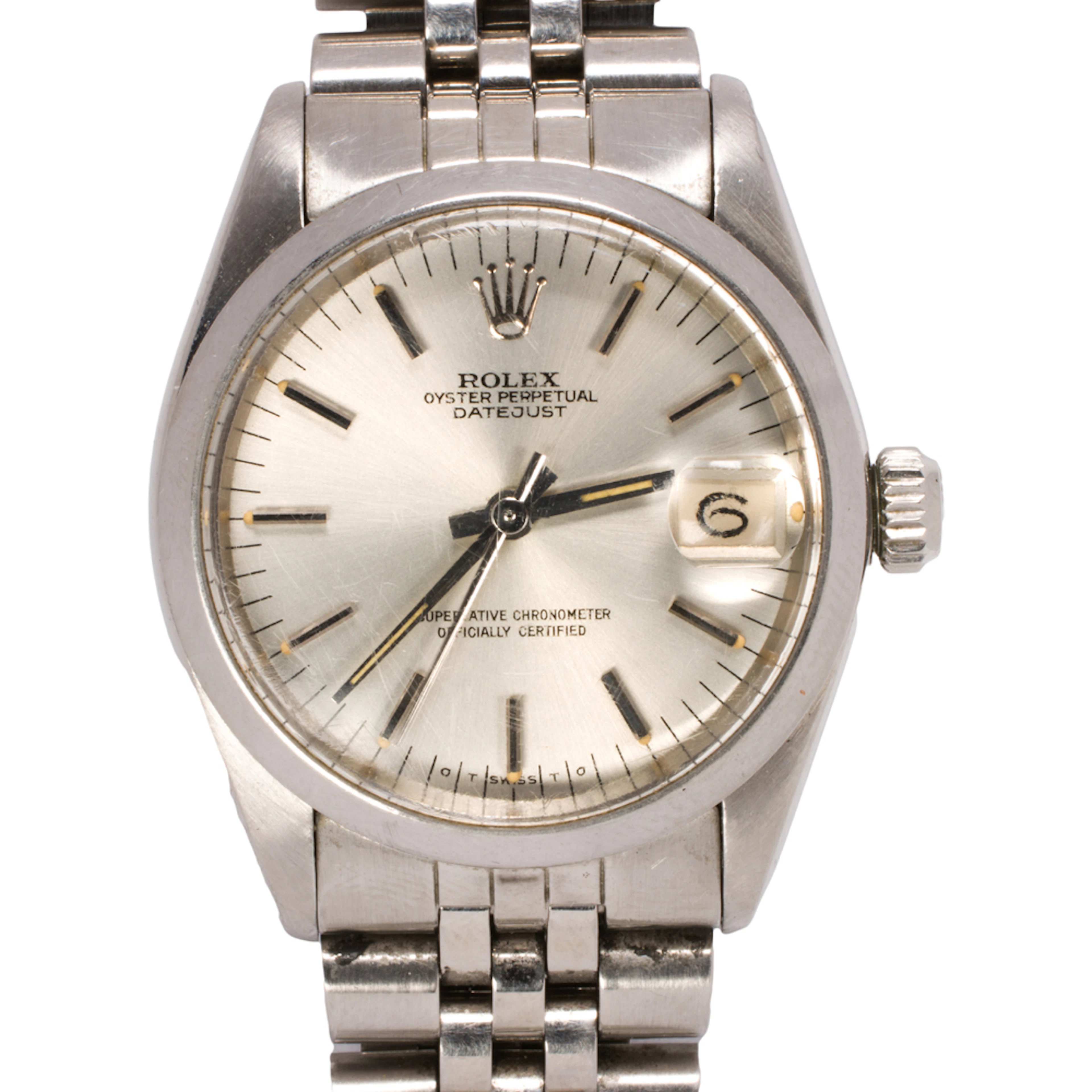 A 1982 ladies Rolex Oysterdate Perpetual Datejust stainless steel wrist watch