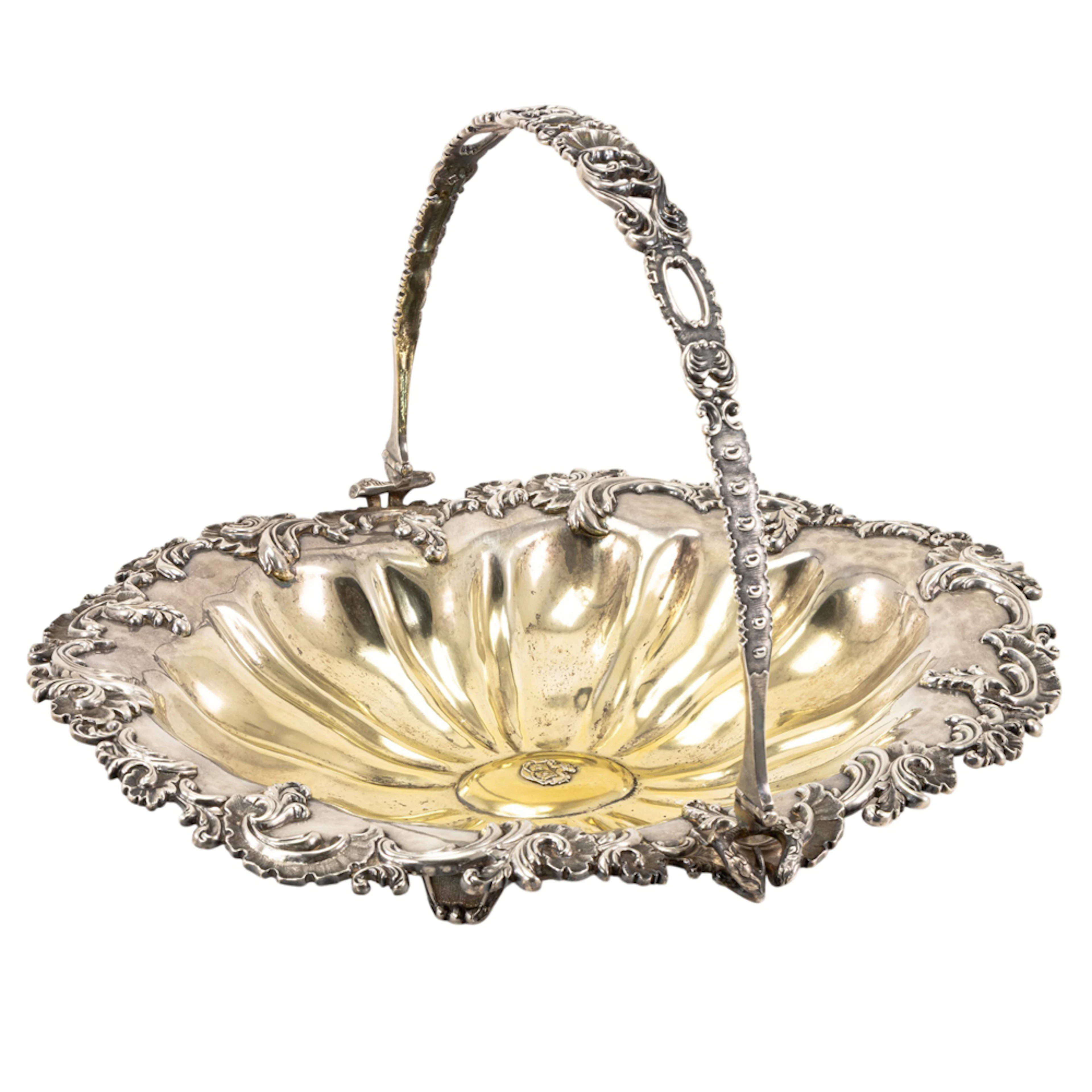A Polish 12 Loth standard silver cake basket