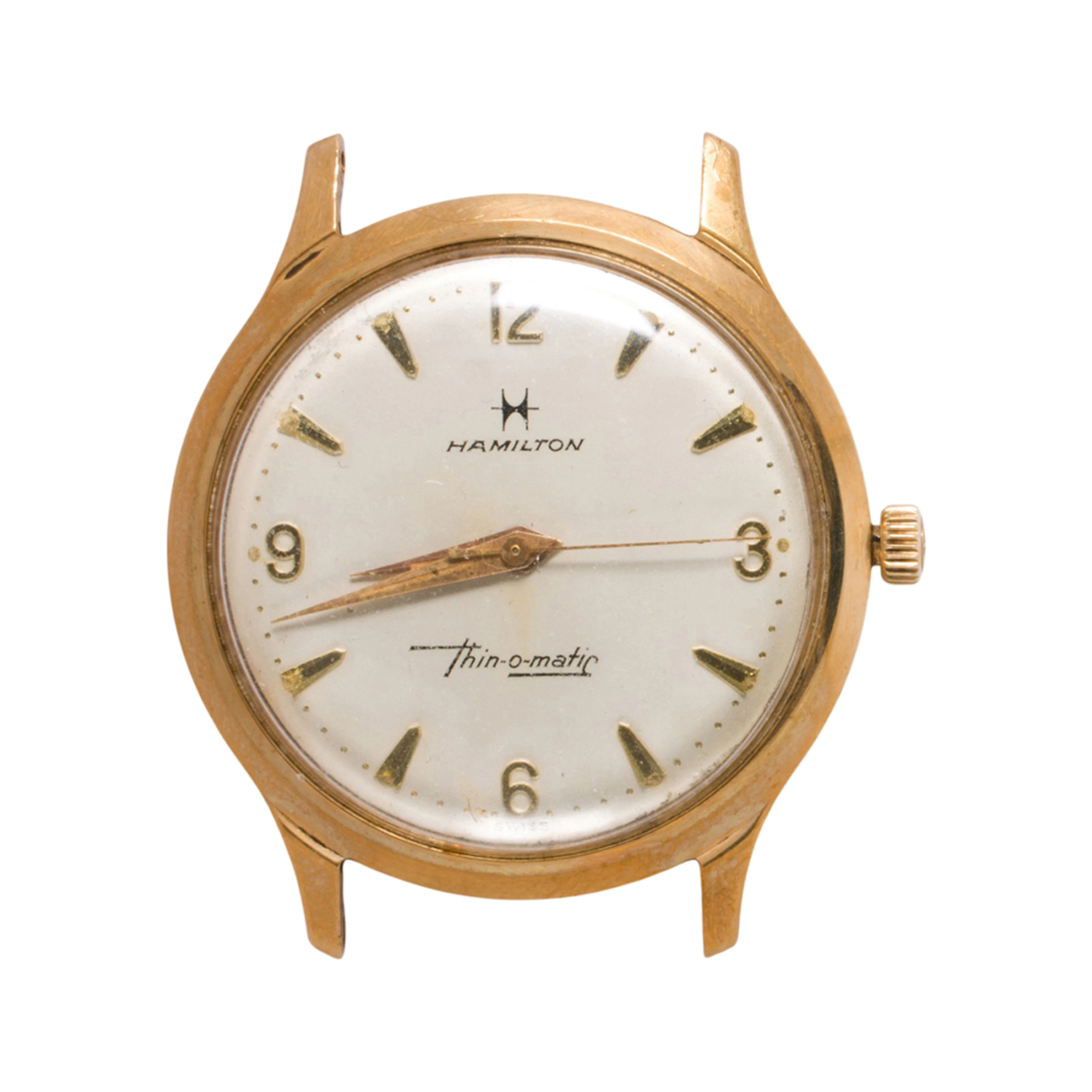 A 10k gold Hamilton Thin-o-matic watch case