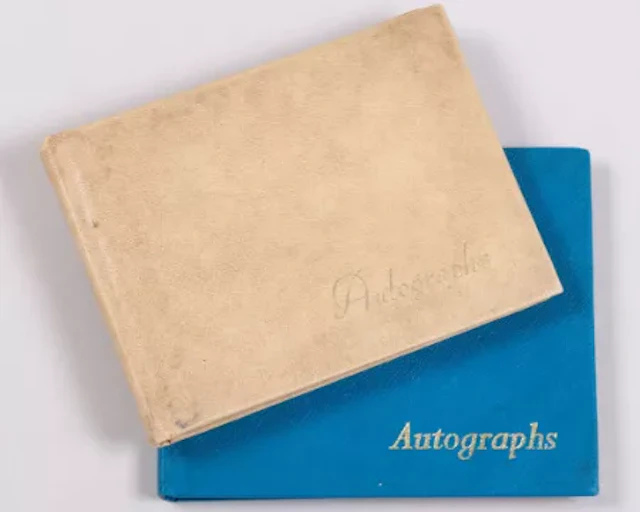 Two autograph albums with signatures of jockeys