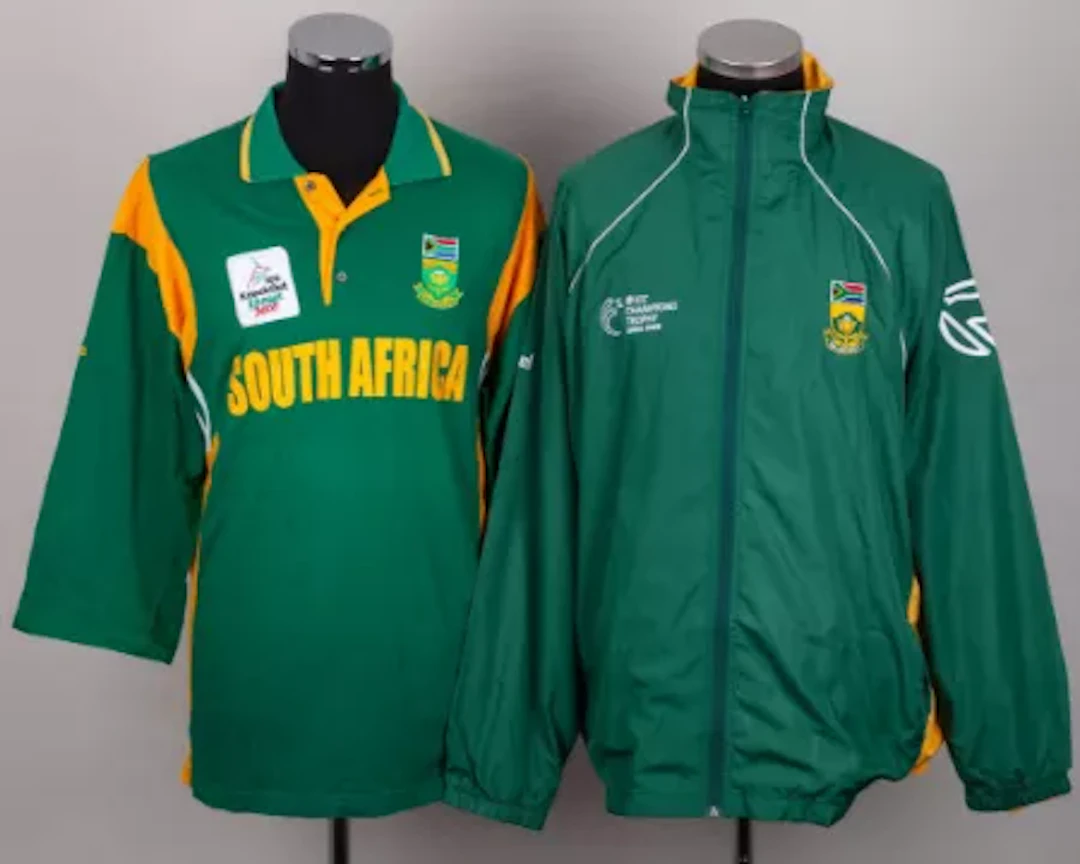 Andrew Hall green and yellow No.99 South Africa ICC Knockout mid-sleeved