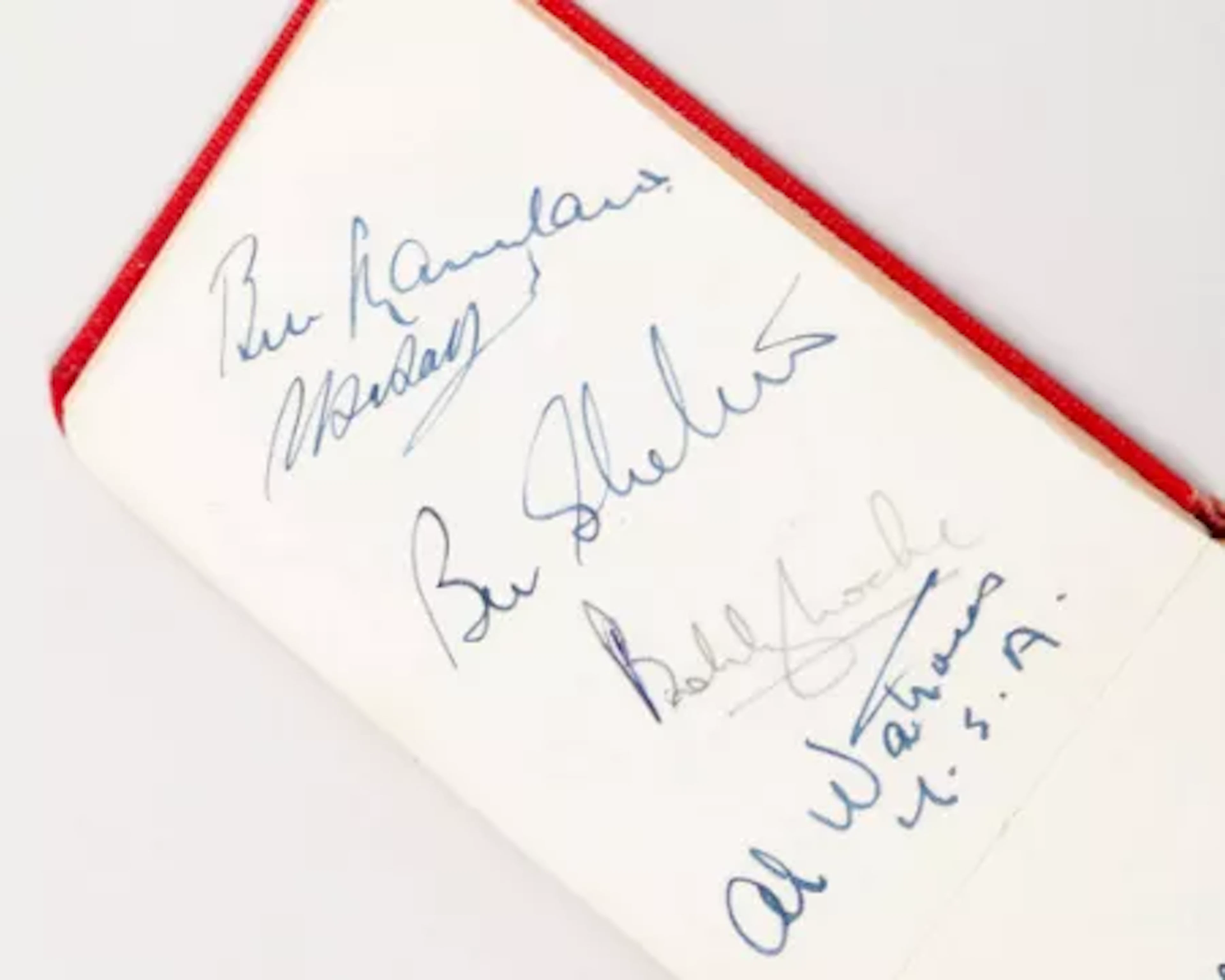 A golf autograph album bearing thirty-eight autographs