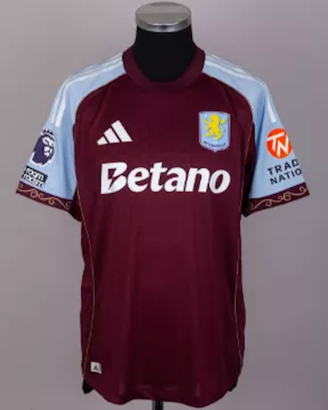 Morgan Rogers claret and blue No.27 Aston Villa signed short-sleeved