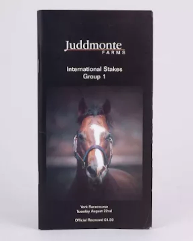 York Juddmonte International Day 2000 racecard autographed by HH Aga