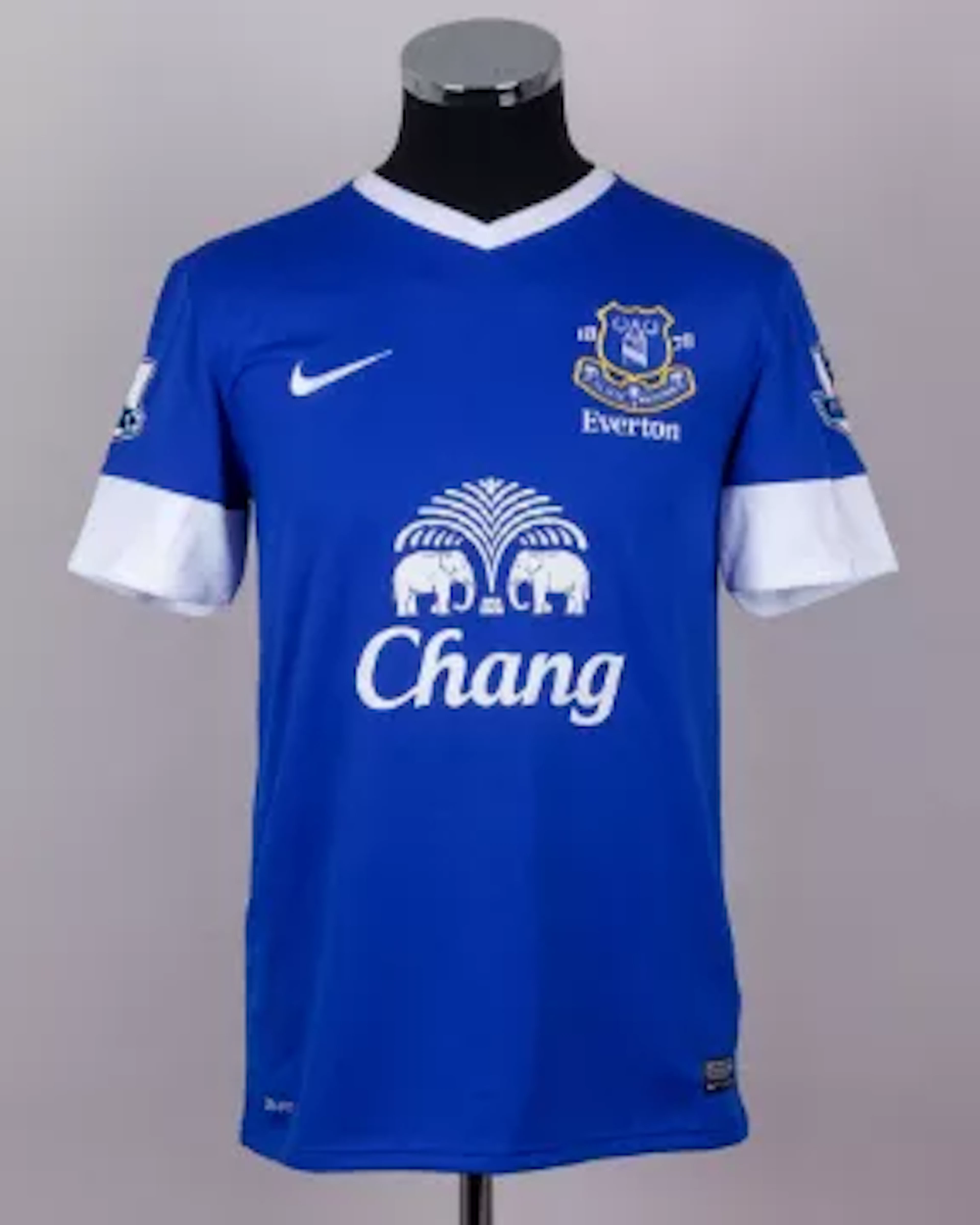 Marouane Fellaini blue No.25 Everton signed match issued short-sleeved