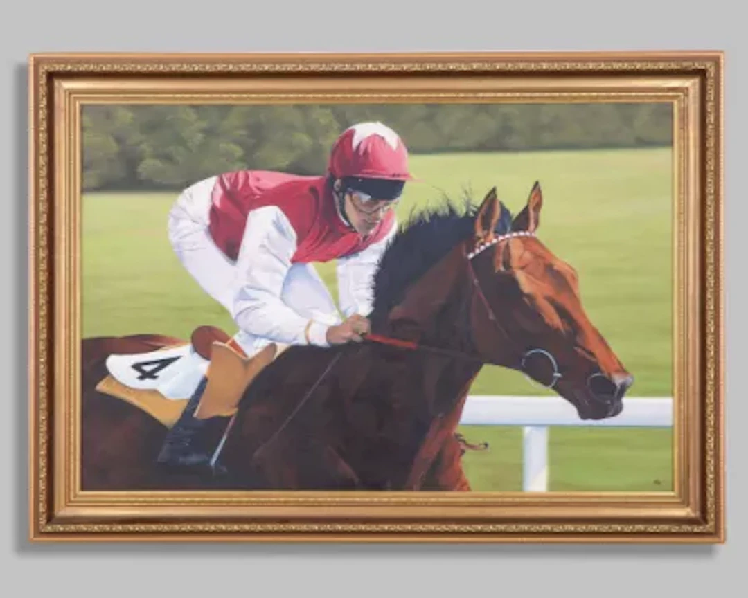 Stuart Herod (British, b.1961) oil painting of the racehorse Old Vic