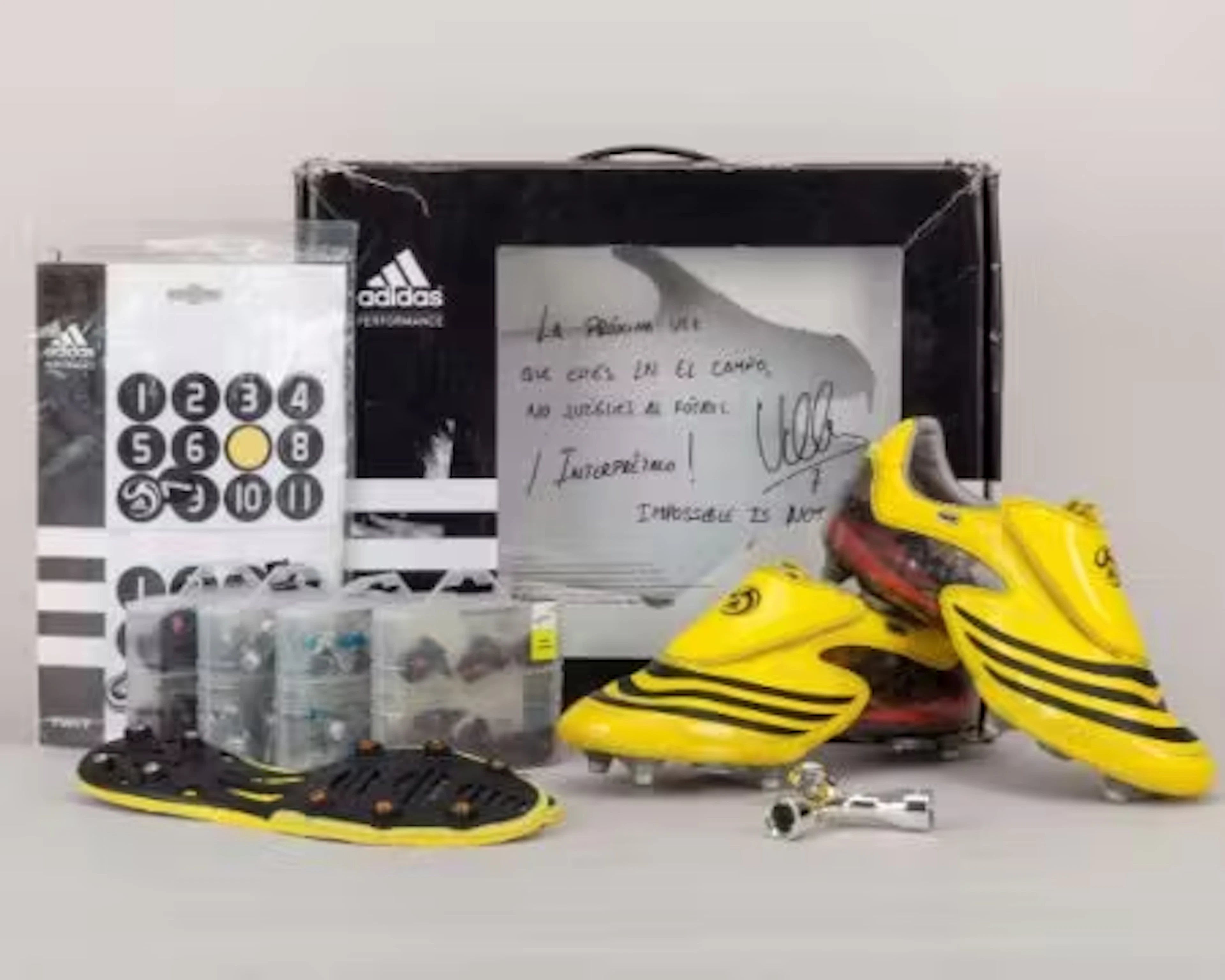 Pair of Adidas F50.8 Tunit football boots