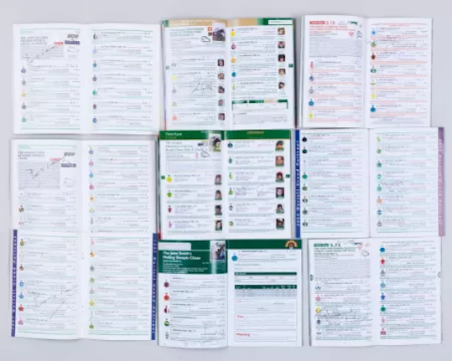 A good collection of 11 autographed jump racing racecards