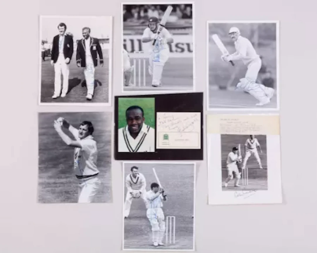 South Africa cricket touring team 1924 autographed black and white photograph