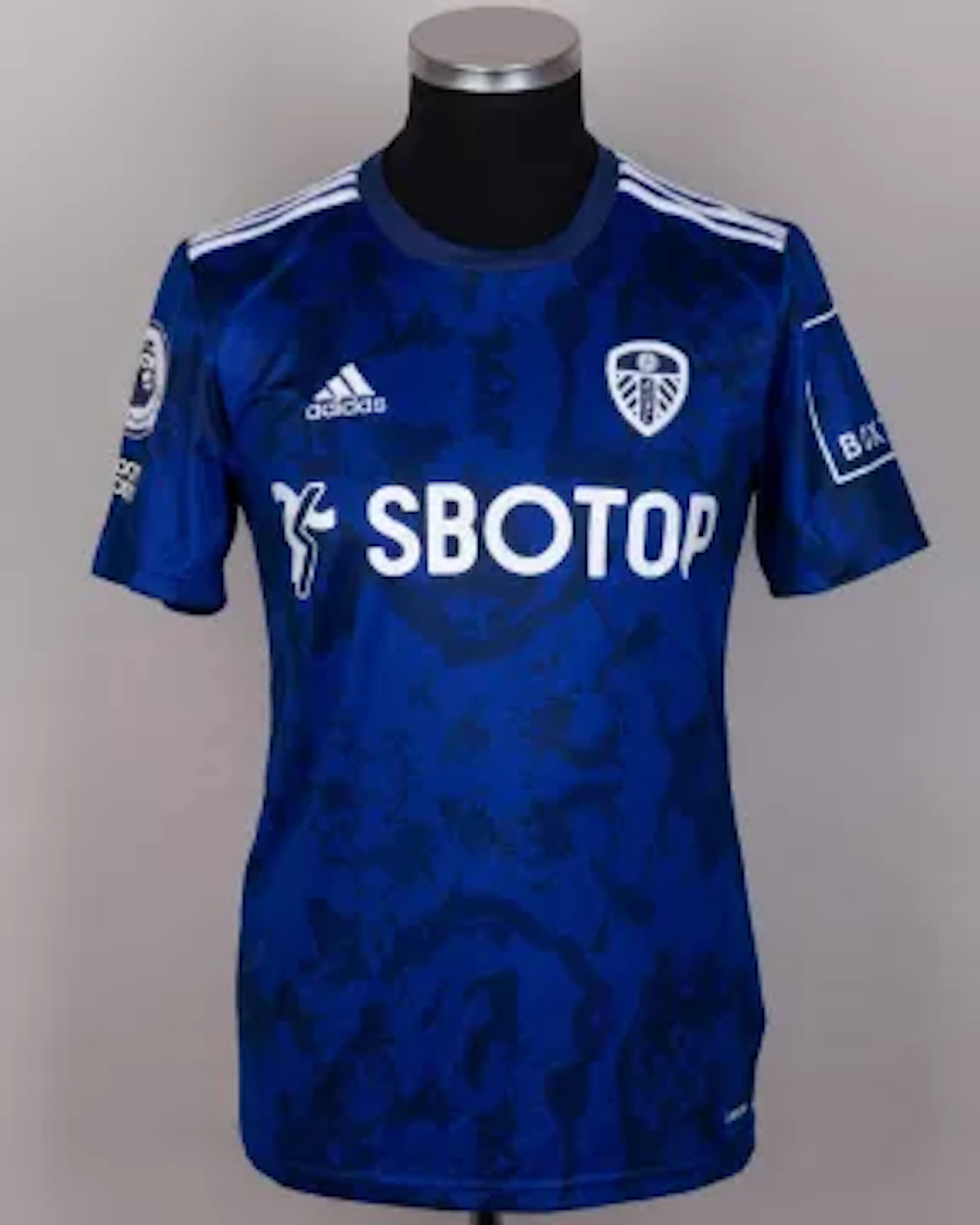 Jack Harrison Blue No.22 Leeds United match-worn short sleeved shirt, 2021