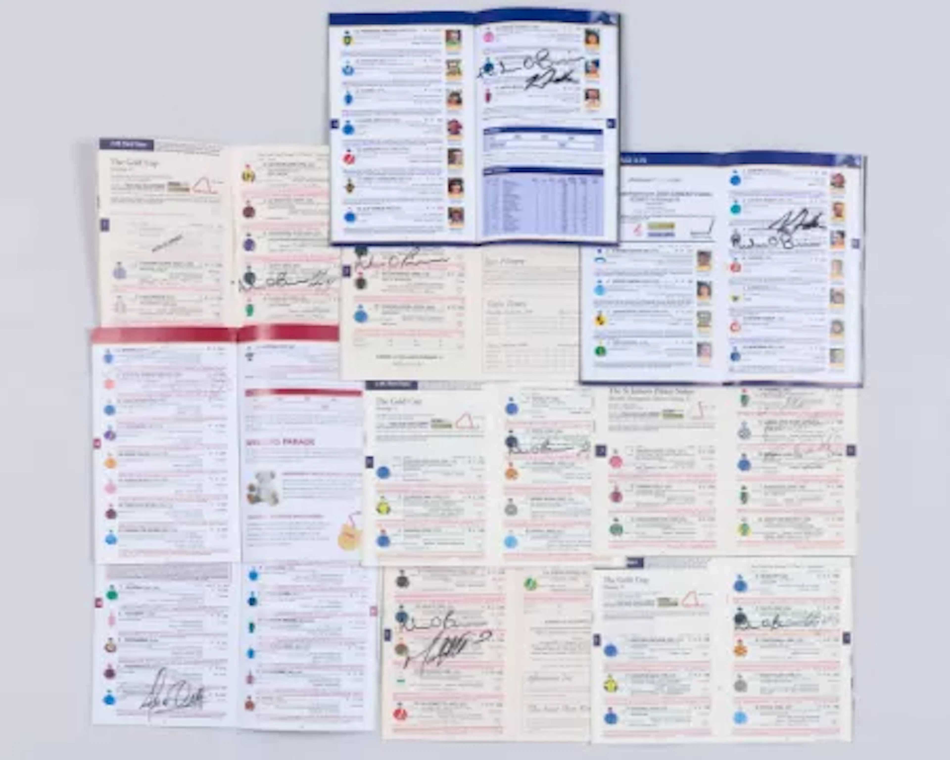 A good collection of 11 autographed flat racing racecards