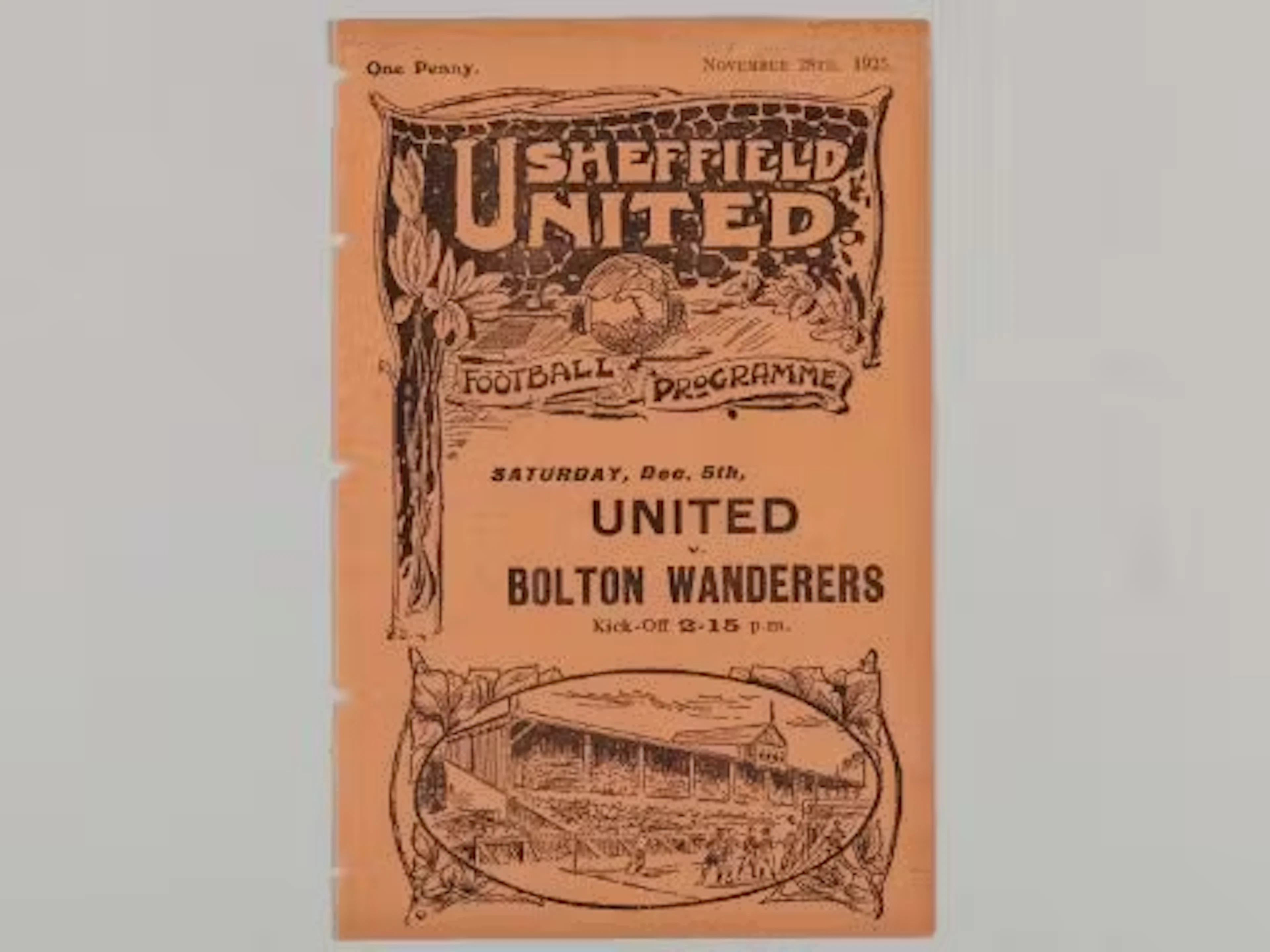 Sheffield United Reserves v. Liverpool Reserves match programme, 1925