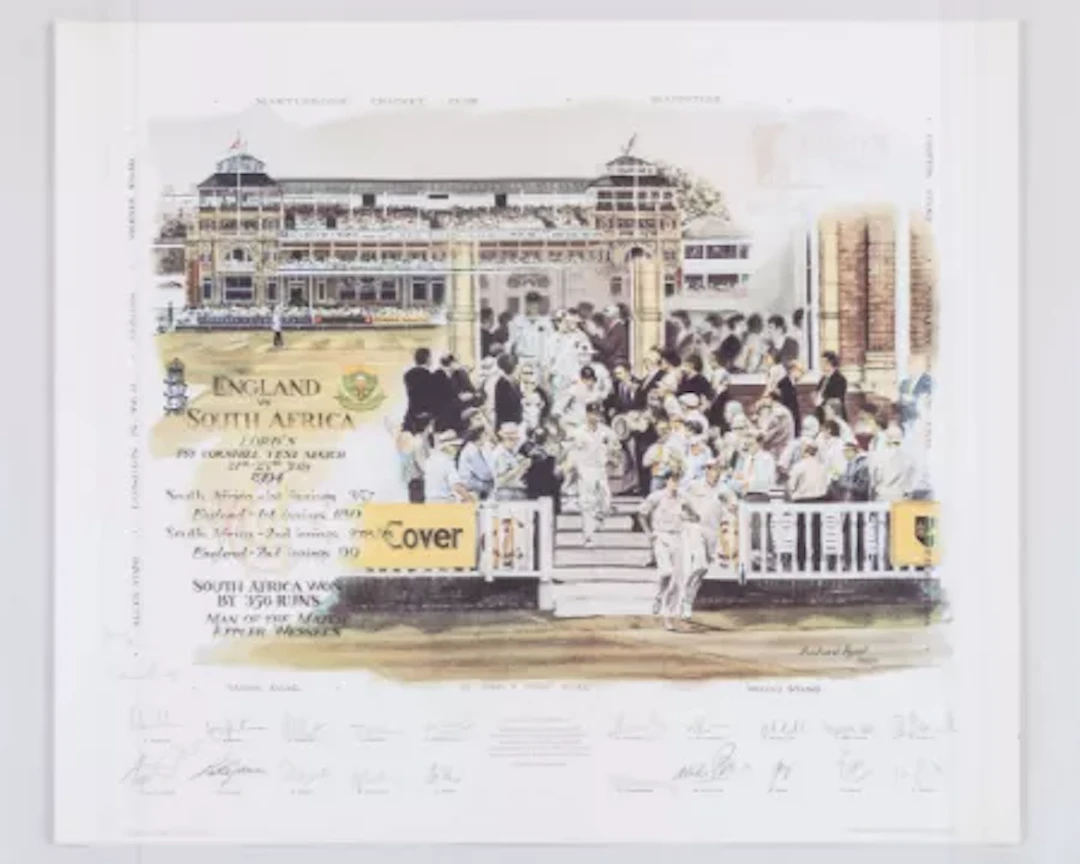 England v. South Africa Lord's Test Match autographed limited edition