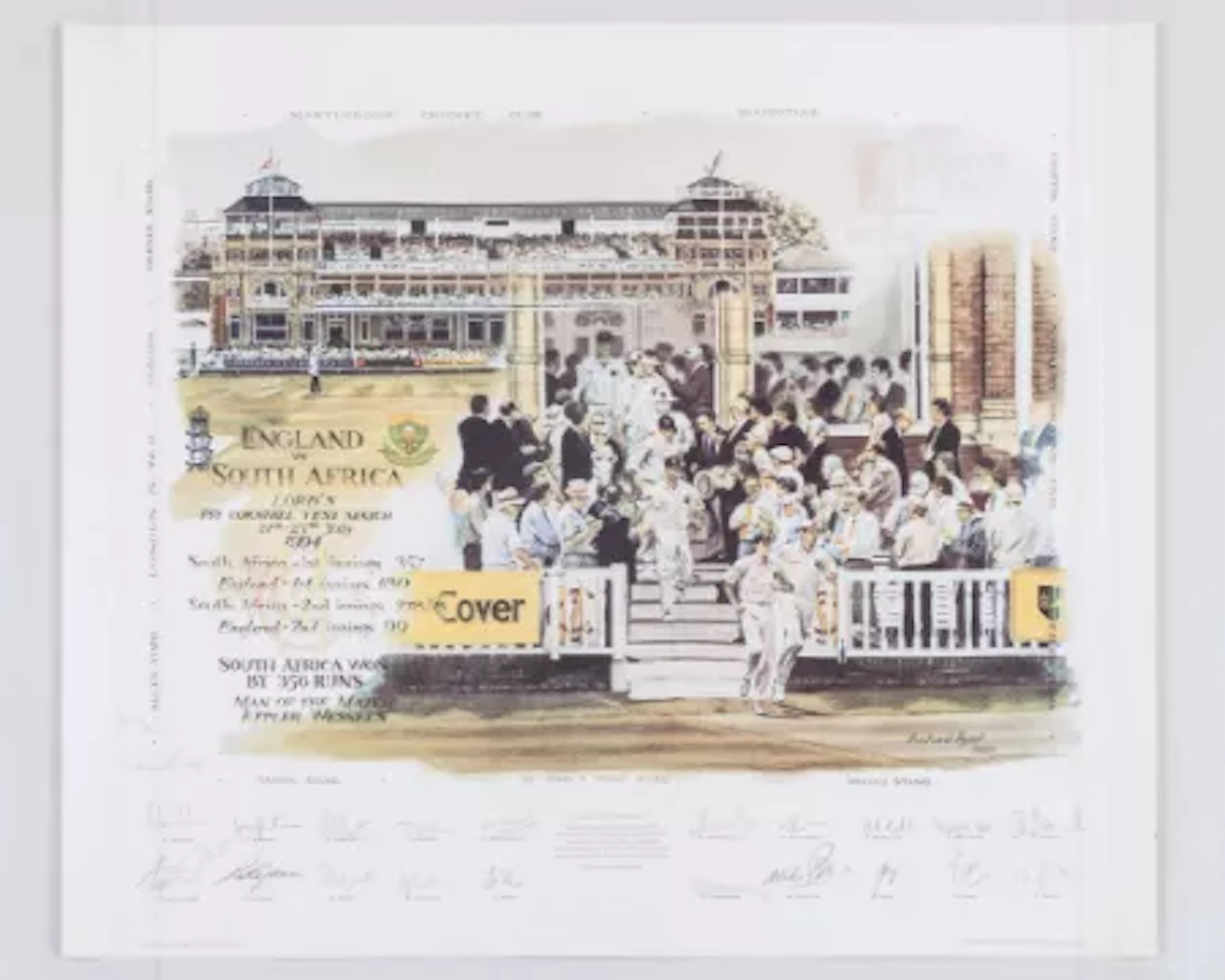 England v. South Africa Lord's Test Match autographed limited edition