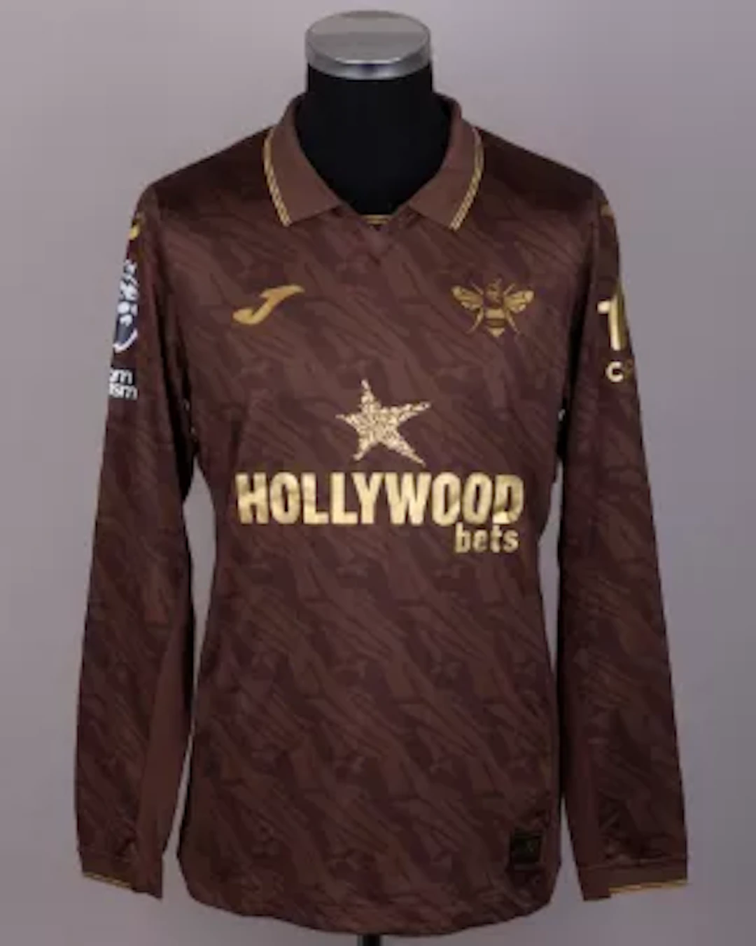 Jordan Henderson brown and gold No.6 Brentford signed long sleeved