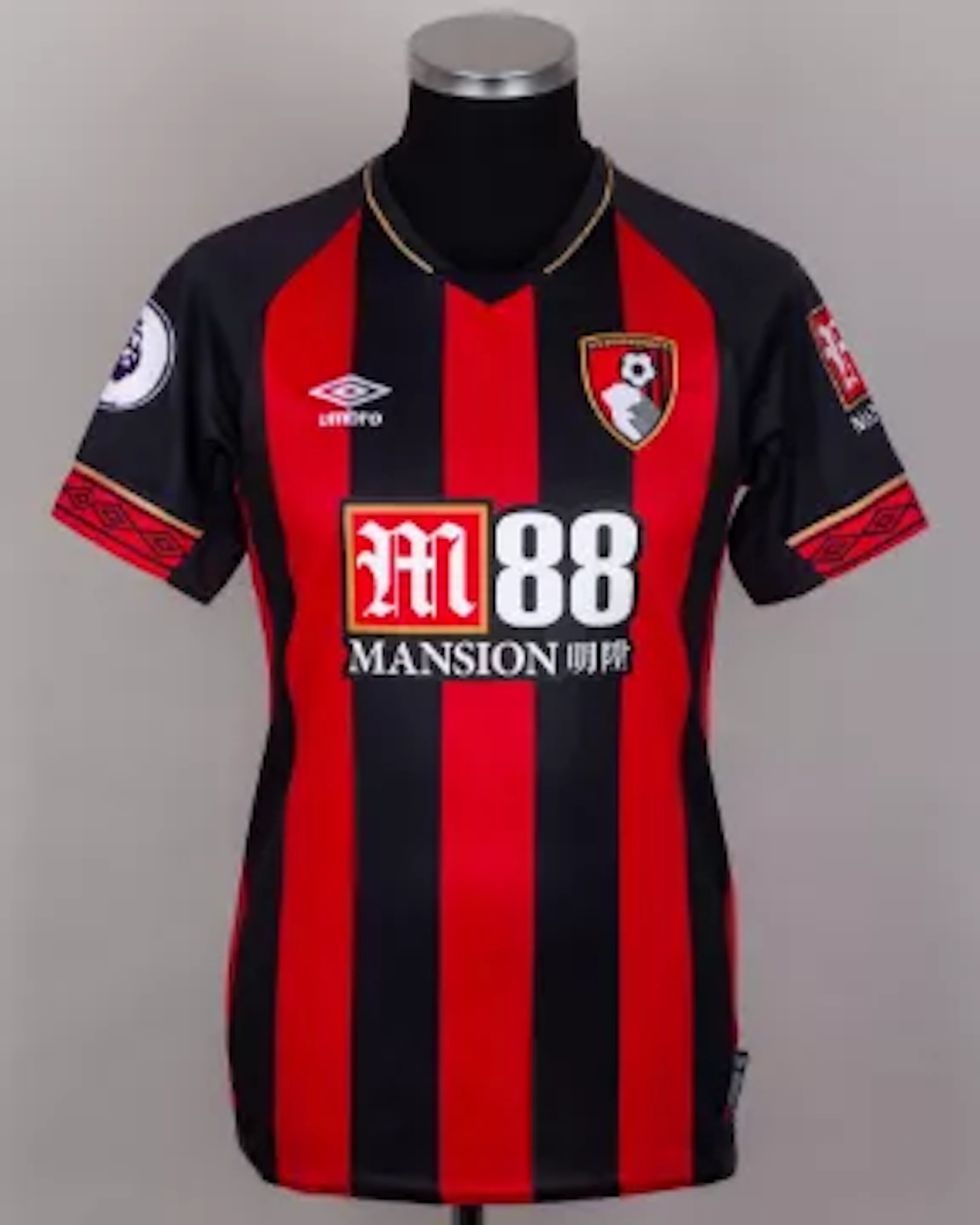 David Brooks red and black No.20 Bournemouth signed match prepared
