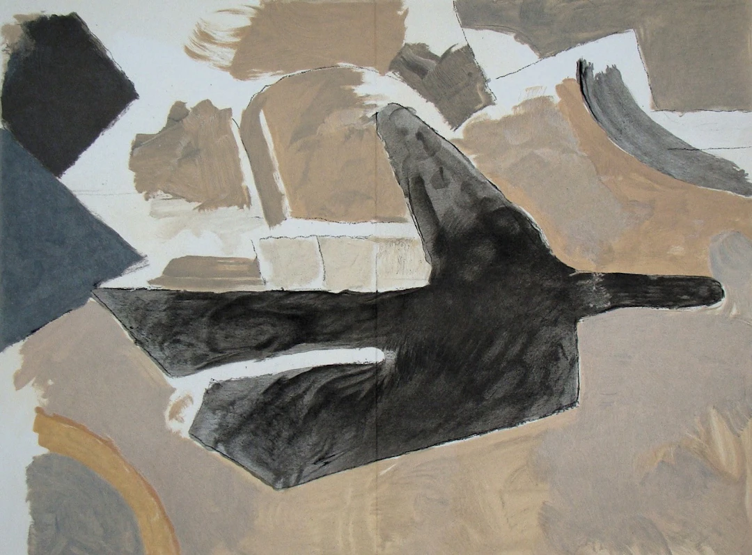 Georges BRAQUE ( d'après ) - Oiseau, 1967 - Lithographie en couleurs