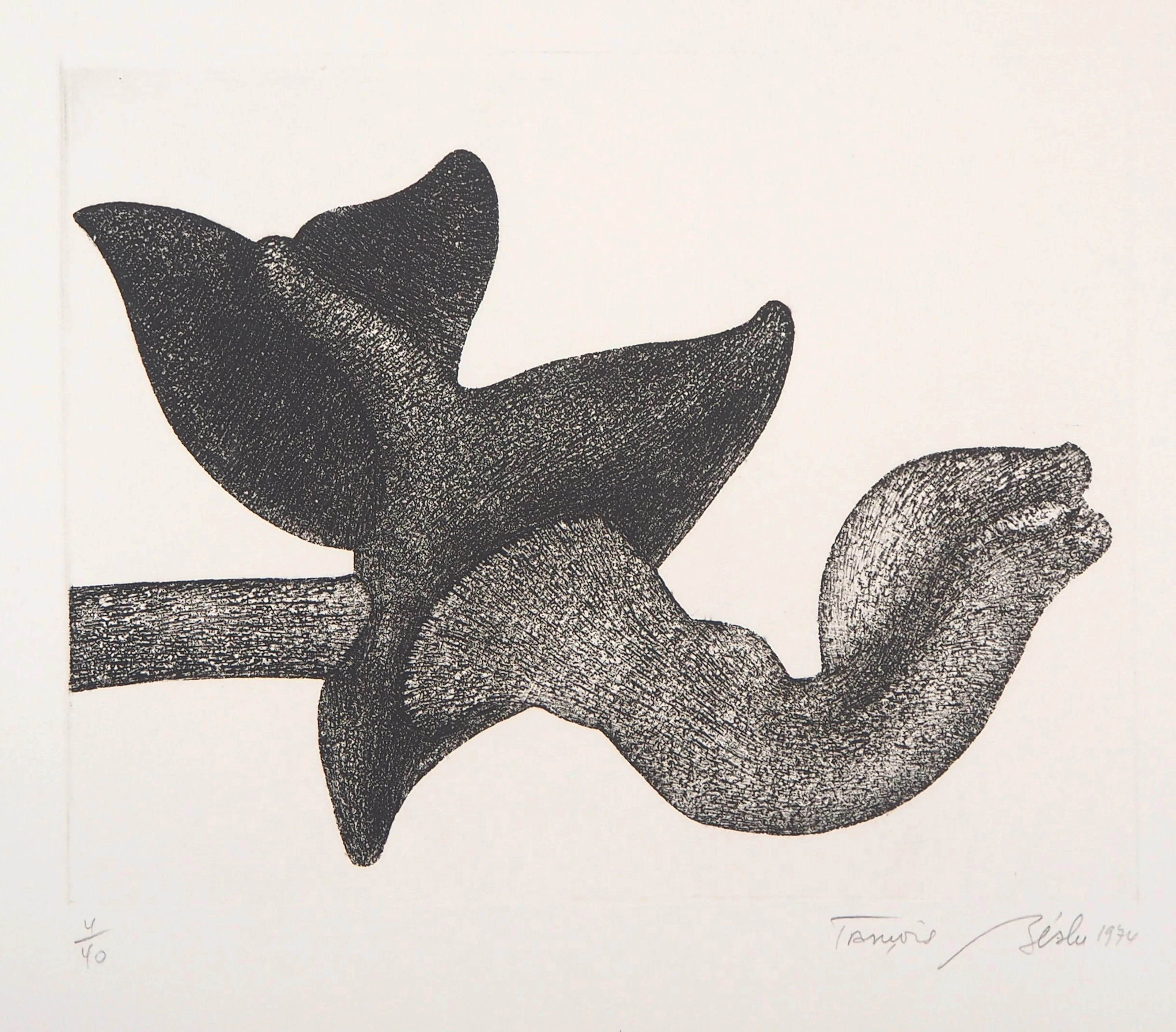 François BEALU : Dionée - Gravure originale signée