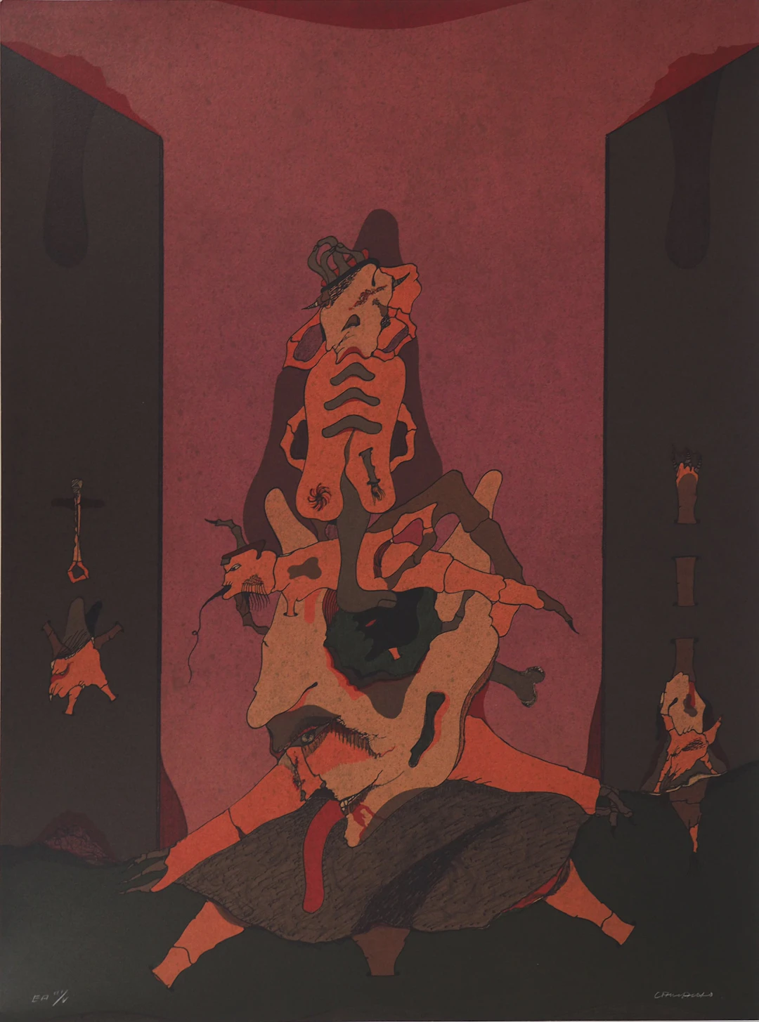 Jorge CAMACHO - Conscient et inconscient, 1974 - Lithographie originale signée