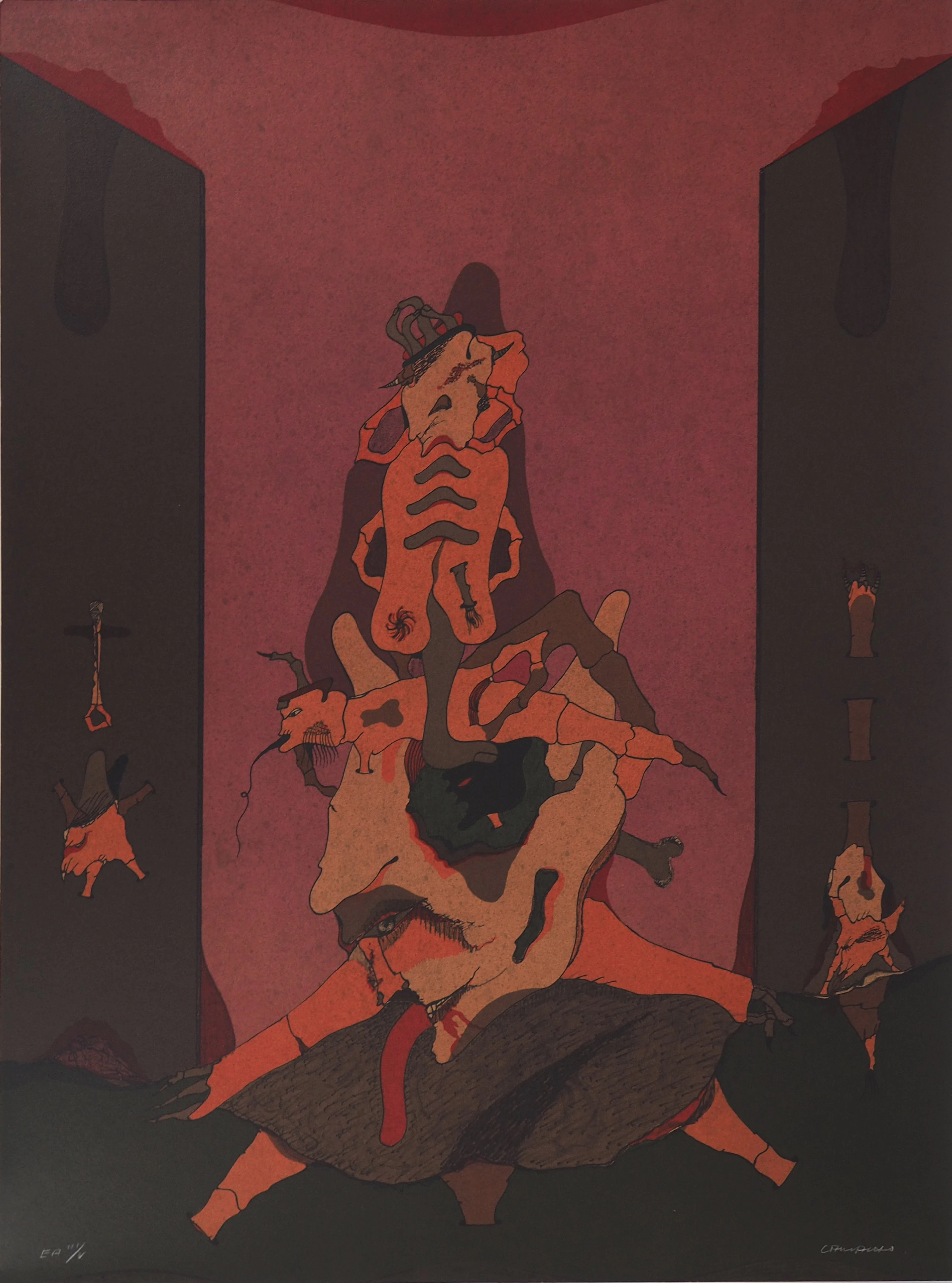 Jorge CAMACHO - Conscient et inconscient, 1974 - Lithographie originale signée