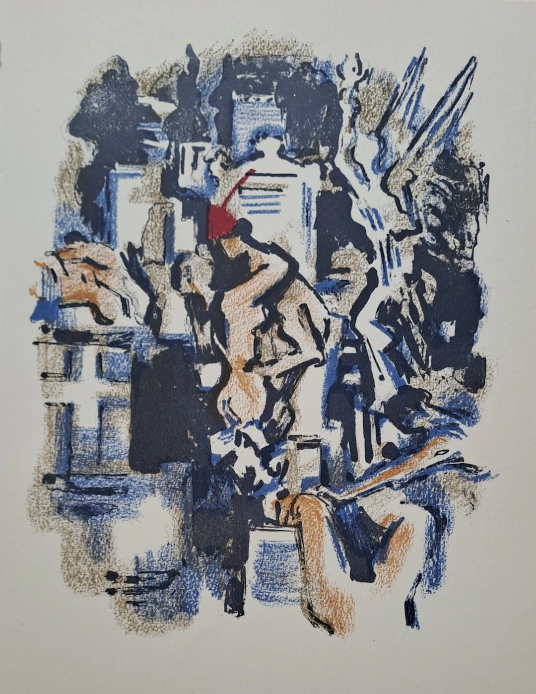 Alexandre Garbell - Champs de bataille - Lithographie originale