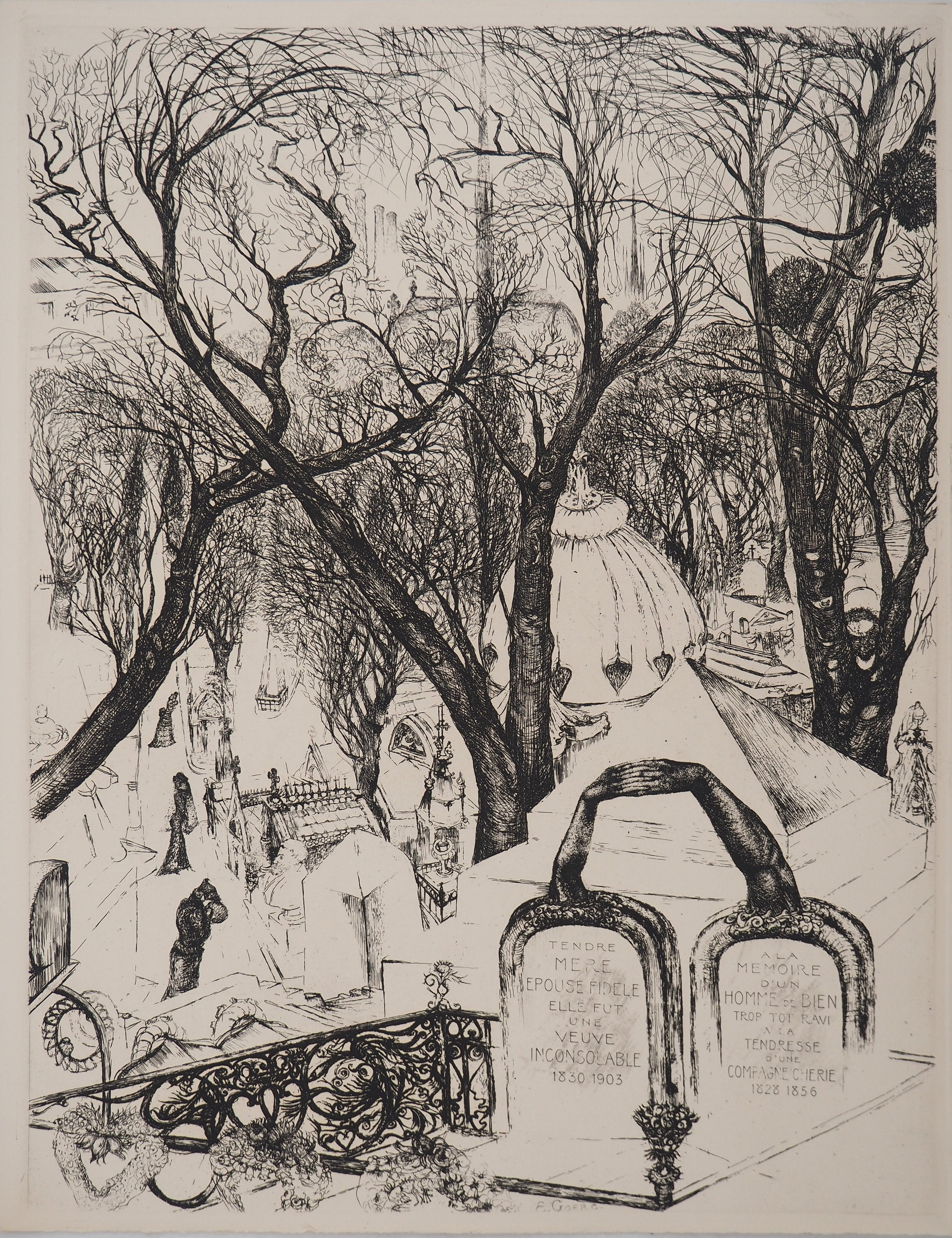 Edouard GOERG - Trois visages - Lithographie signée au crayon - Art Moderne